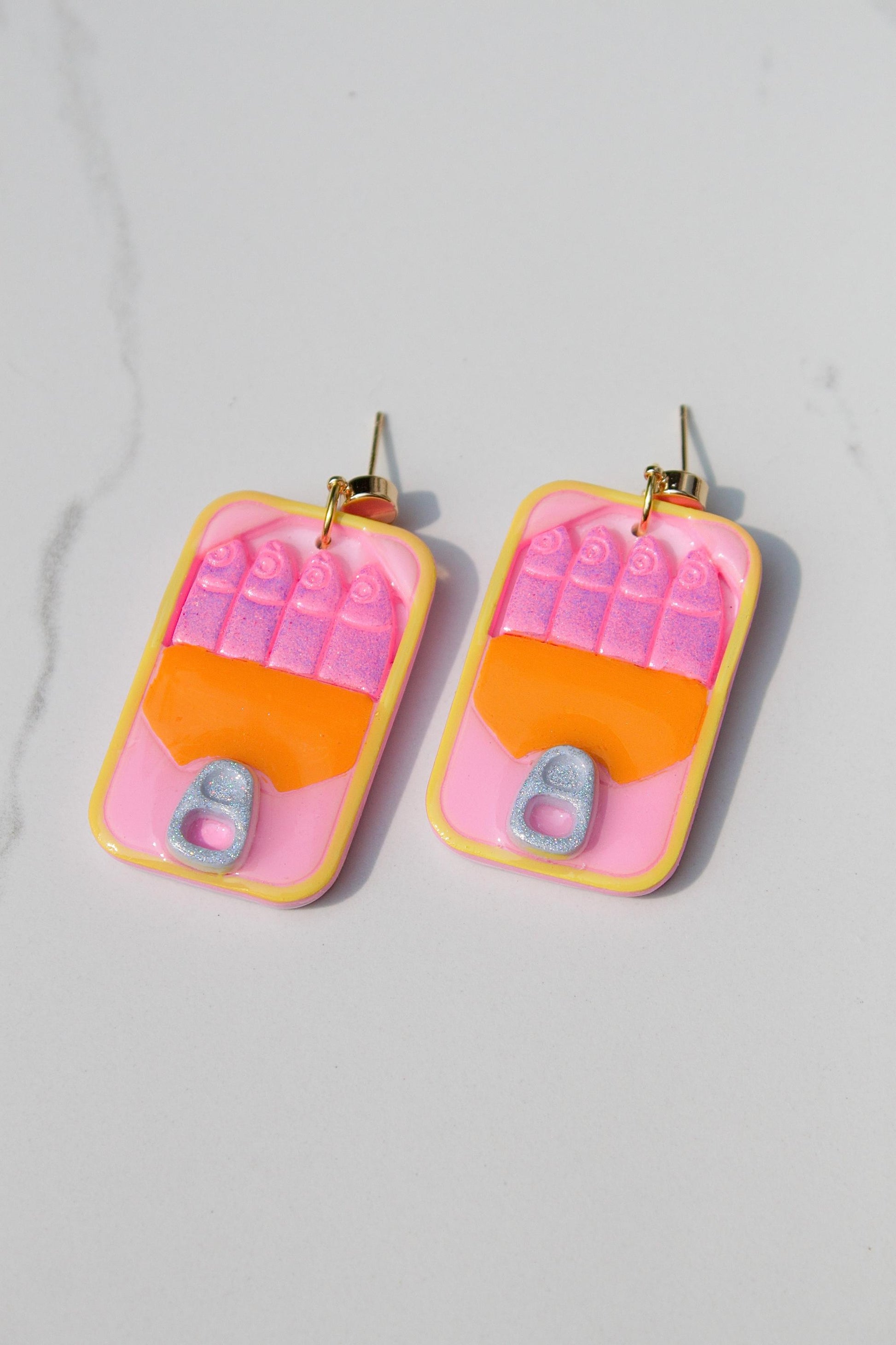 Sardine Earrings | Fish Earrings | Beach Earrings | Summer Earrings | Clay Earrings | Gift for Her | Birthday Gift | Gift for Friend