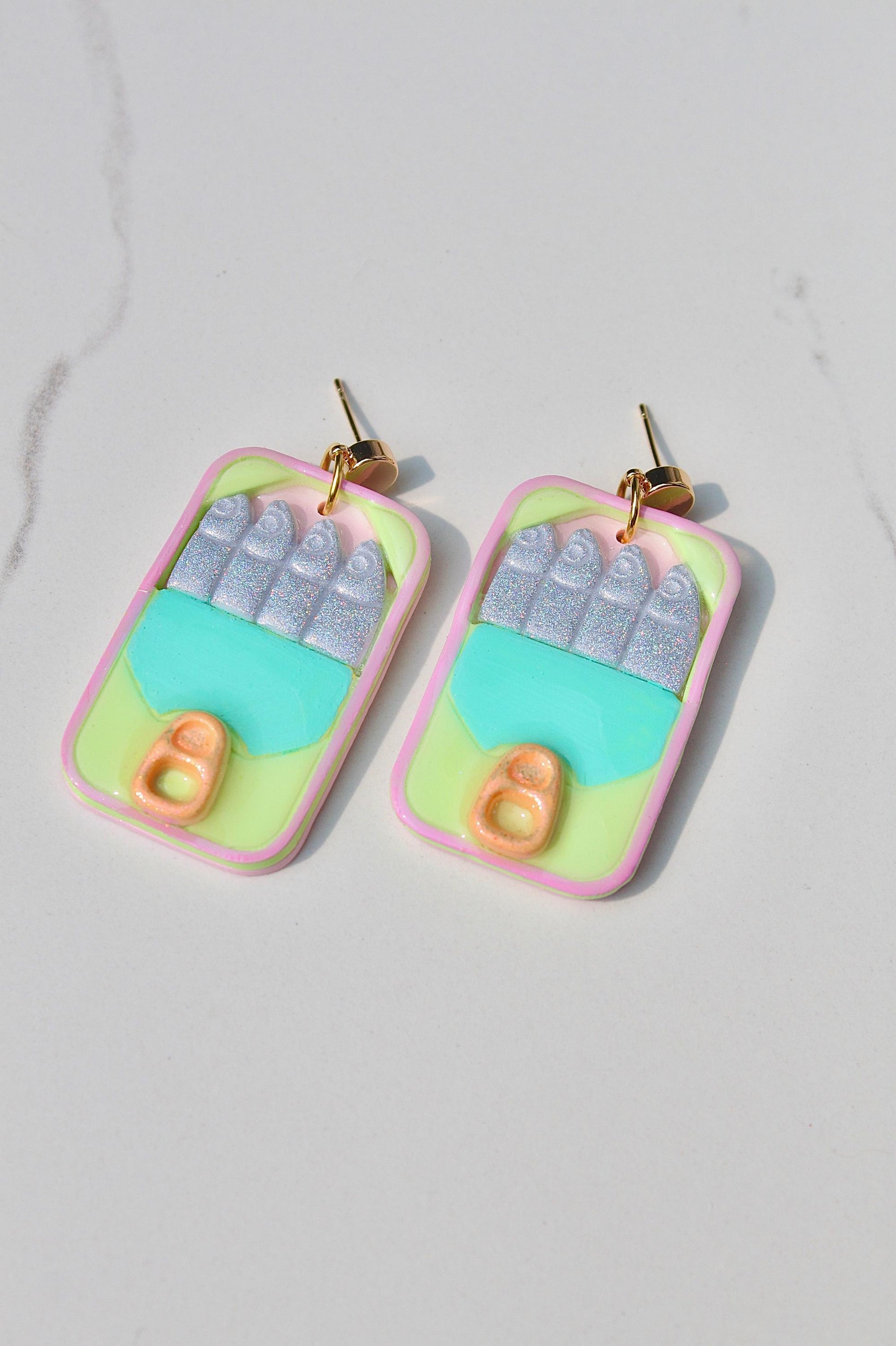 Sardine Earrings | Fish Earrings | Beach Earrings | Summer Earrings | Clay Earrings | Gift for Her | Birthday Gift | Gift for Friend