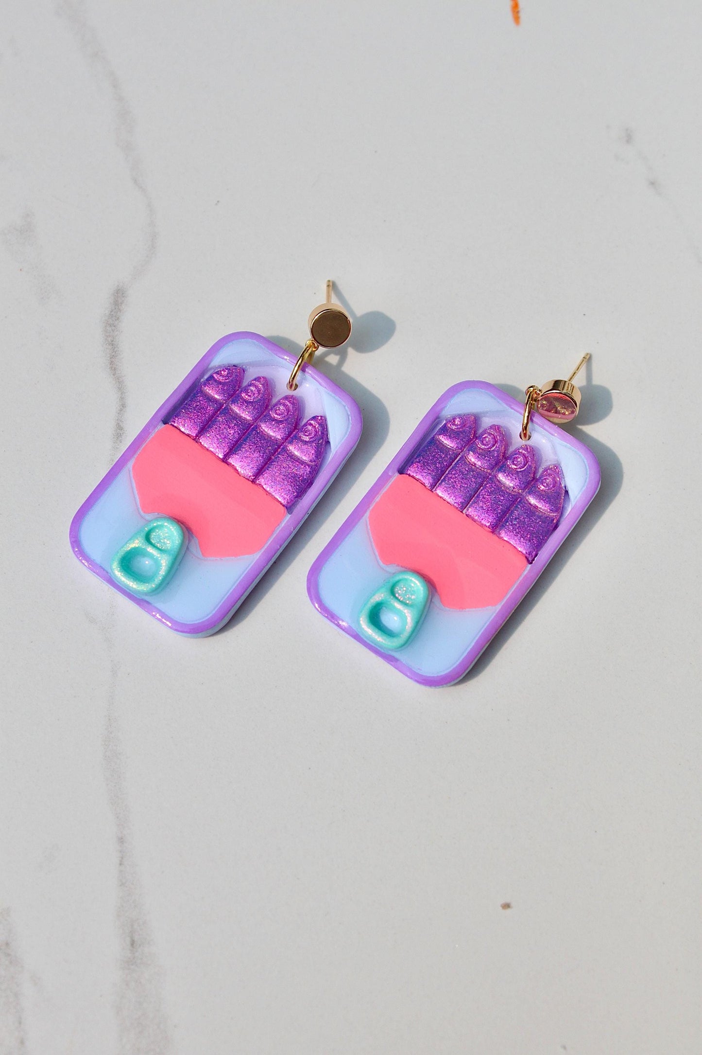 Sardine Earrings | Fish Earrings | Beach Earrings | Summer Earrings | Clay Earrings | Gift for Her | Birthday Gift | Gift for Friend