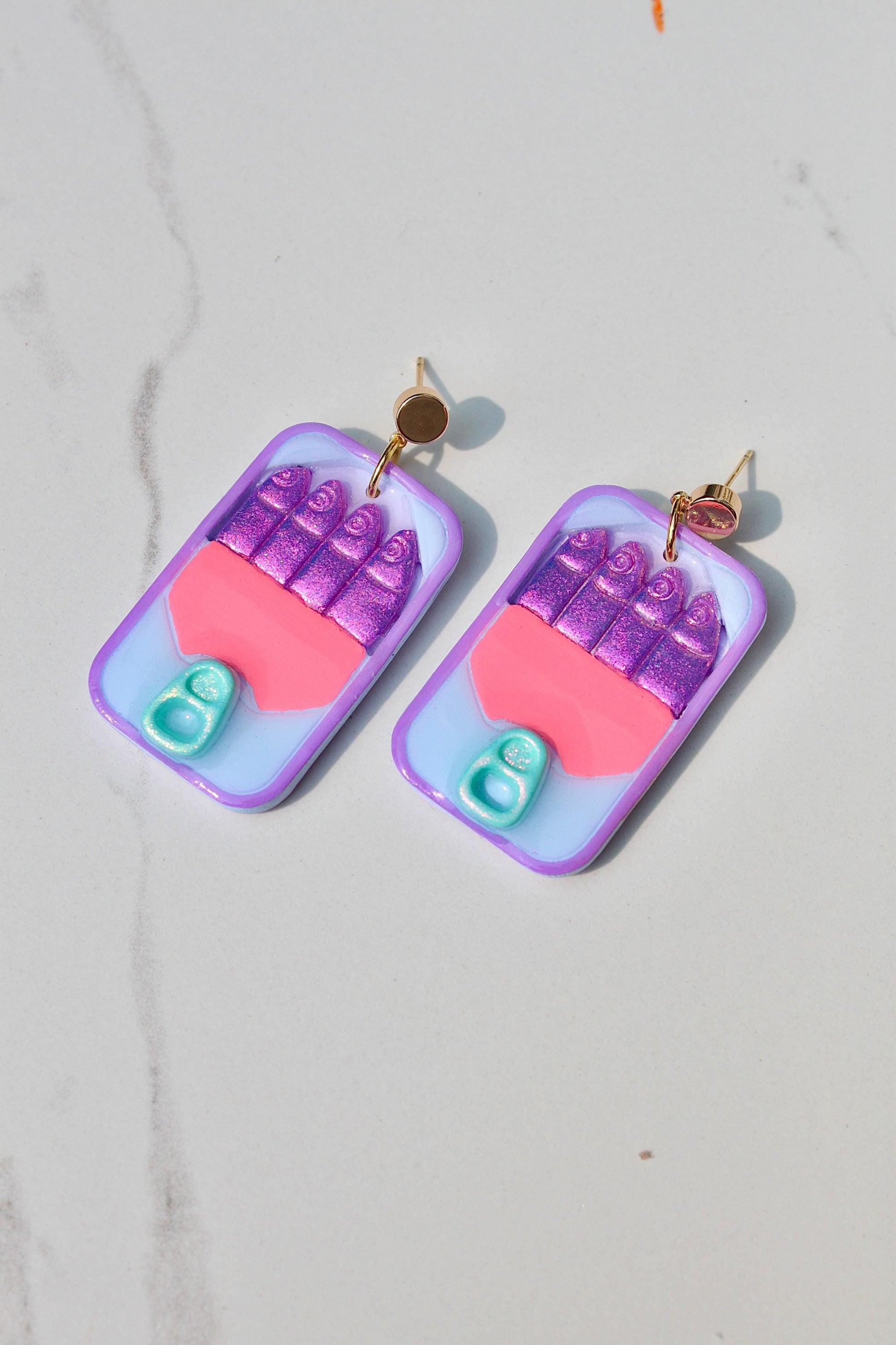 Sardine Earrings | Fish Earrings | Beach Earrings | Summer Earrings | Clay Earrings | Gift for Her | Birthday Gift | Gift for Friend