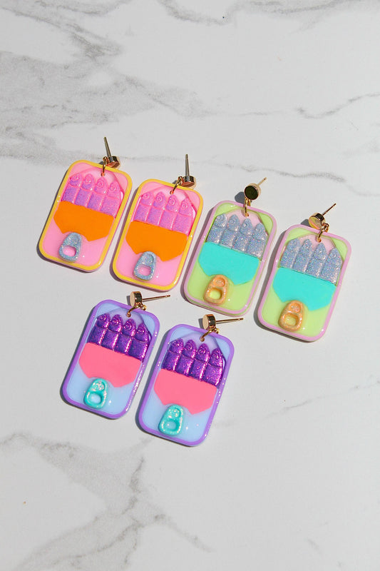 Sardine Earrings | Fish Earrings | Beach Earrings | Summer Earrings | Clay Earrings | Gift for Her | Birthday Gift | Gift for Friend