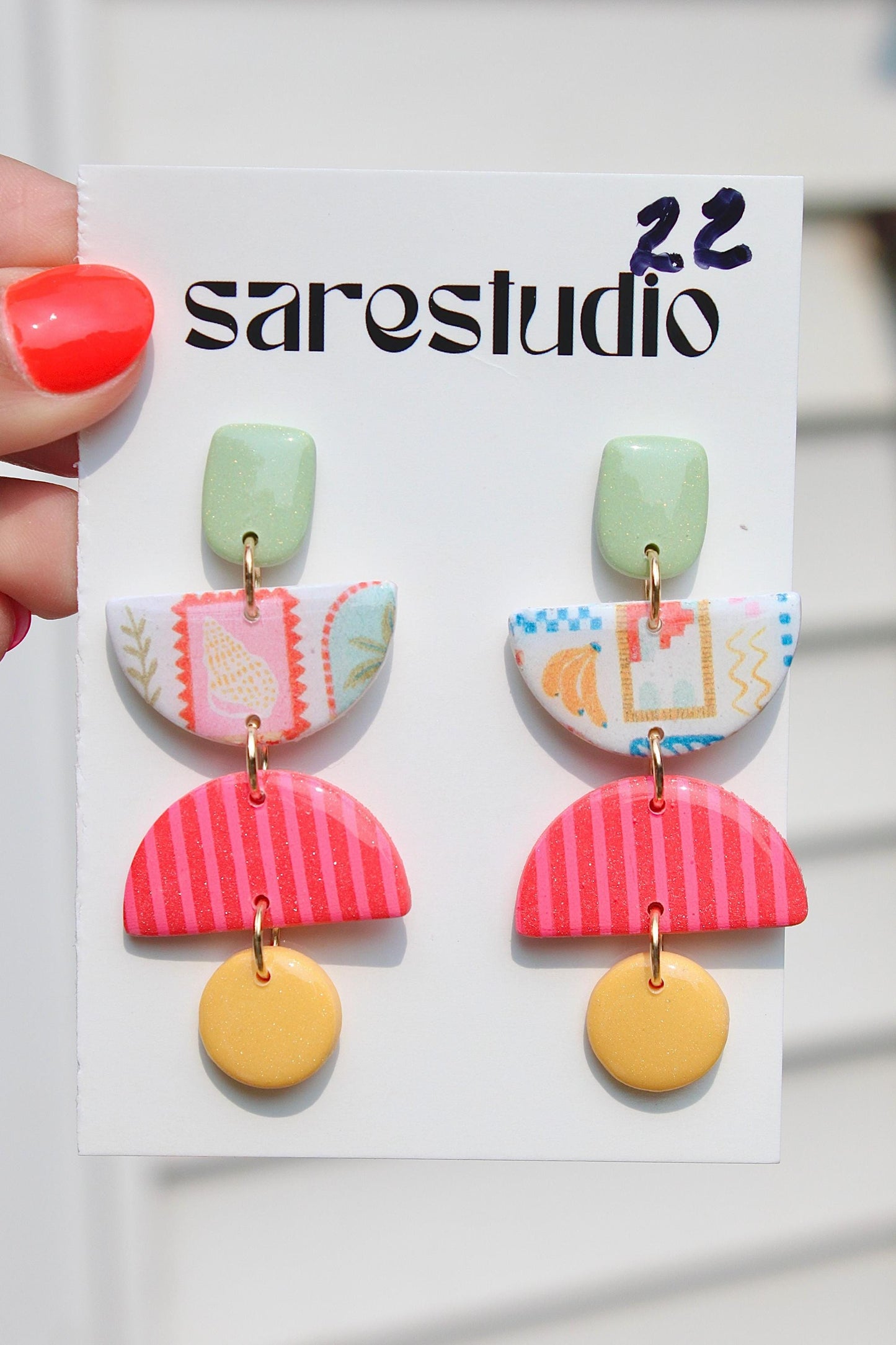 Clay Earrings | Summer Earrings | Beach Earrings | Vacation Earrings | Birthday Gift | Gift for Friend | Gift for Mom | Gift for Daughter