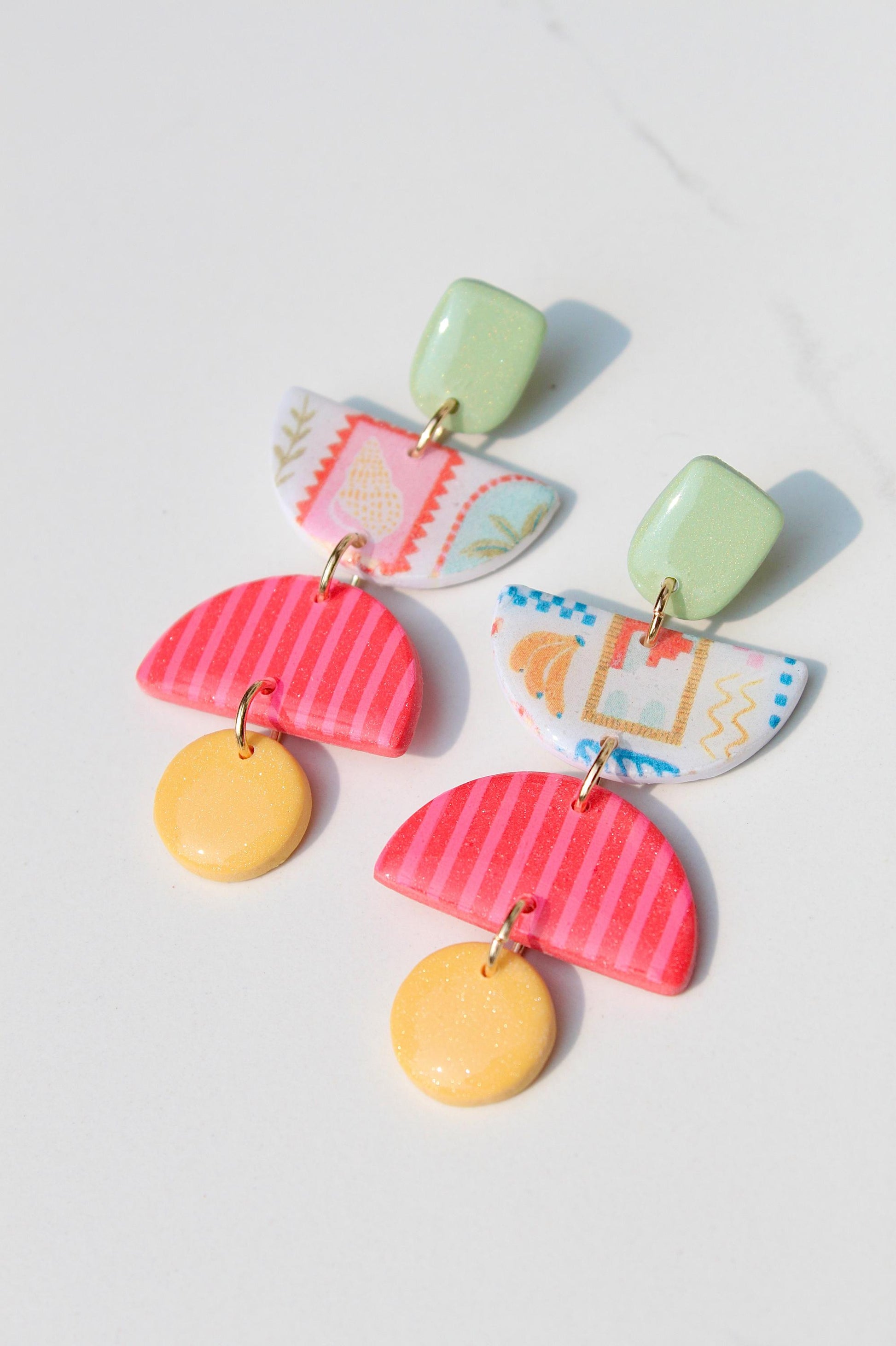 Clay Earrings | Summer Earrings | Beach Earrings | Vacation Earrings | Birthday Gift | Gift for Friend | Gift for Mom | Gift for Daughter