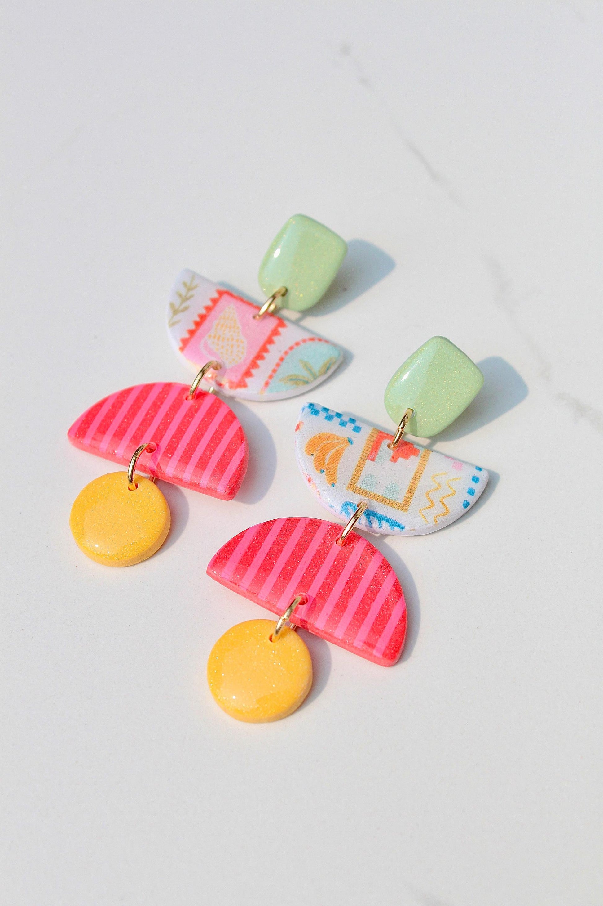Clay Earrings | Summer Earrings | Beach Earrings | Vacation Earrings | Birthday Gift | Gift for Friend | Gift for Mom | Gift for Daughter
