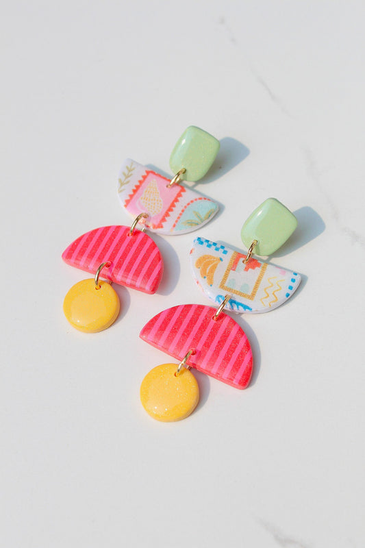 Clay Earrings | Summer Earrings | Beach Earrings | Vacation Earrings | Birthday Gift | Gift for Friend | Gift for Mom | Gift for Daughter