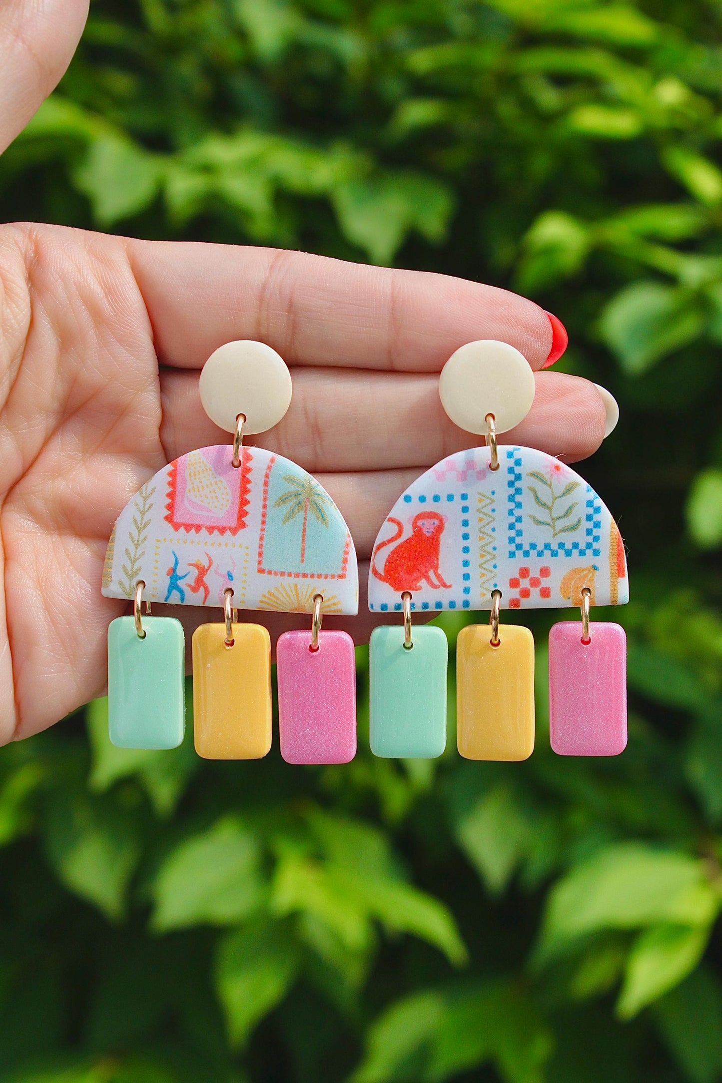 Clay Earrings | Summer Earrings | Beach Earrings | Vacation Earrings | Birthday Gift | Gift for Friend | Gift for Mom | Gift for Daughter
