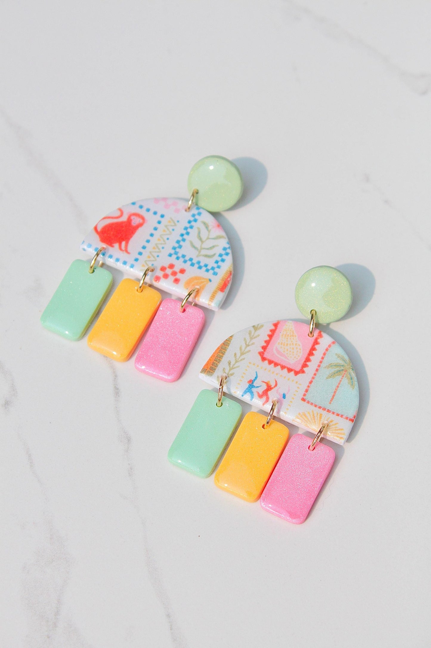 Clay Earrings | Summer Earrings | Beach Earrings | Vacation Earrings | Birthday Gift | Gift for Friend | Gift for Mom | Gift for Daughter