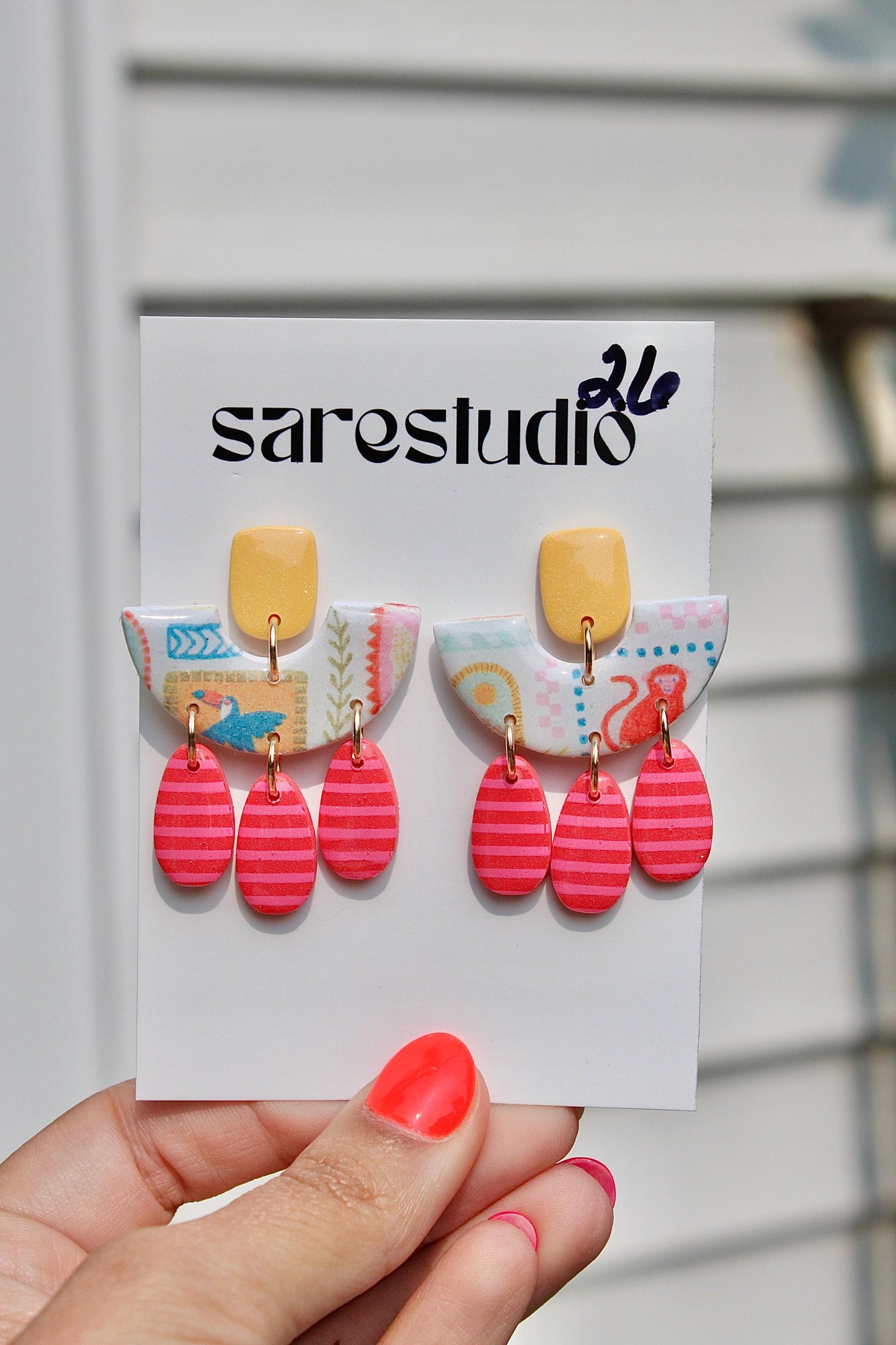 Clay Earrings | Summer Earrings | Beach Earrings | Vacation Earrings | Birthday Gift | Gift for Friend | Gift for Mom | Gift for Daughter