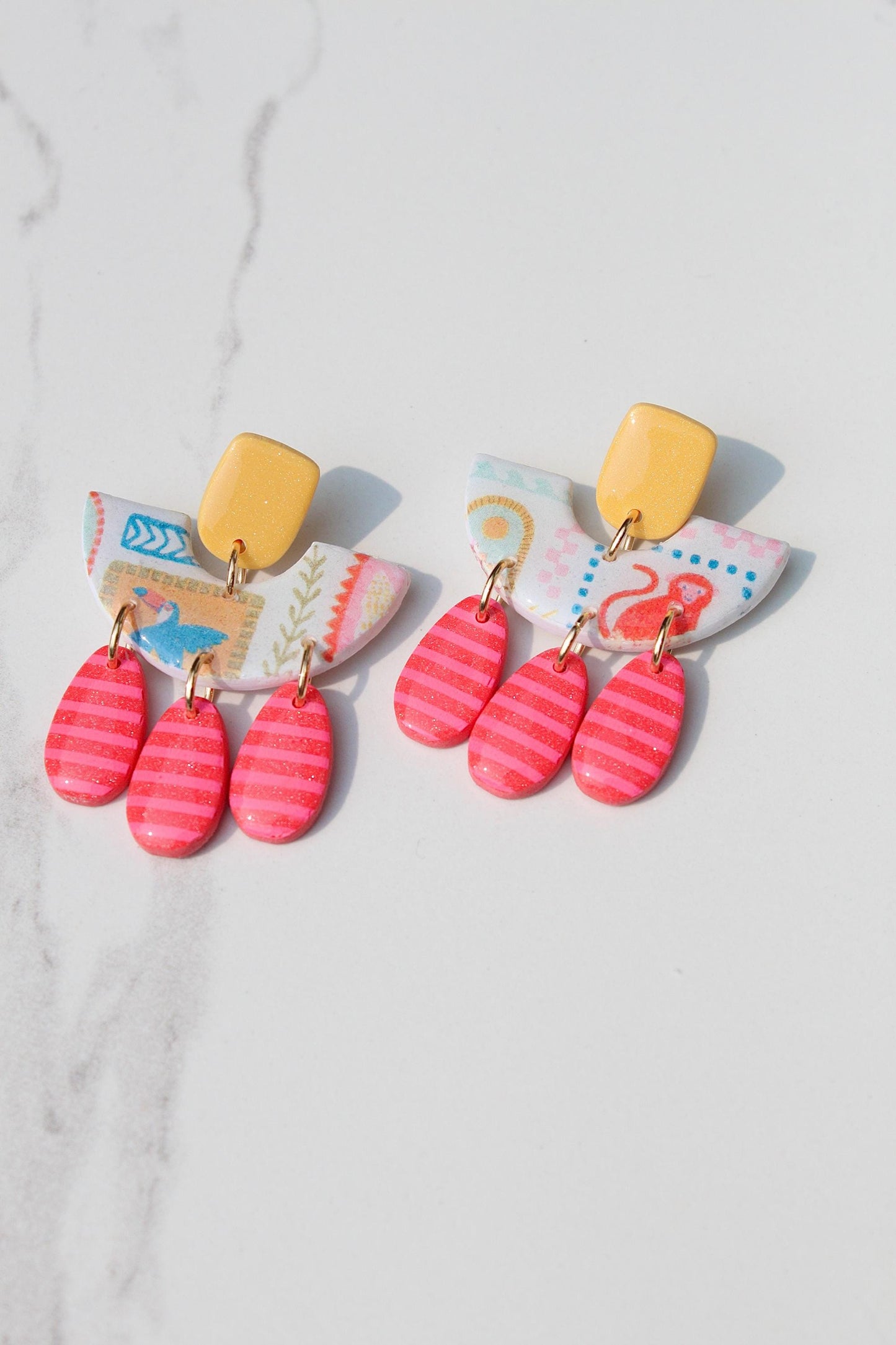 Clay Earrings | Summer Earrings | Beach Earrings | Vacation Earrings | Birthday Gift | Gift for Friend | Gift for Mom | Gift for Daughter