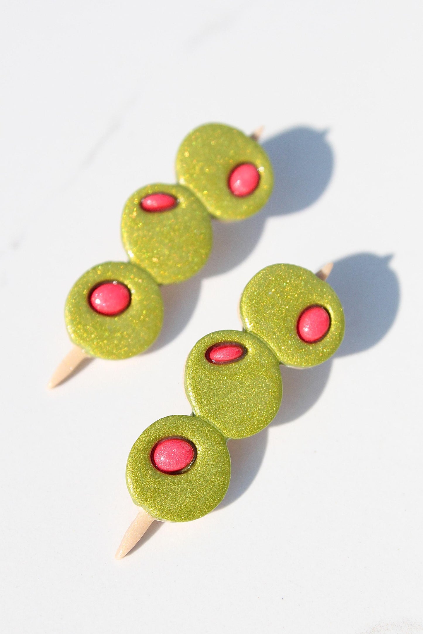 Olive Cocktail Earrings | Olive Earrings | Olive Martini Earrings | Dirty Martini Earrings | Martini Earrings | Clay Earrings | Gift for Her