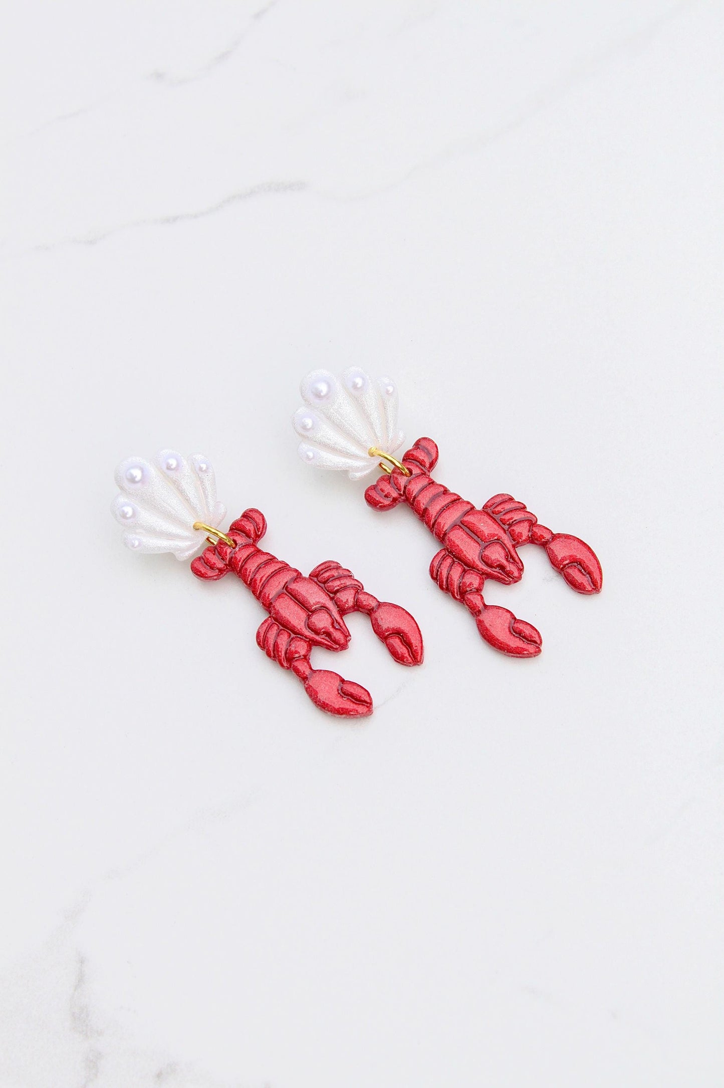 Lobster Earrings | Clay Lobster Earrings | Summer Earrings | Beach Earrings | Vacation Earrings | Birthday Gift | Gift for Friend