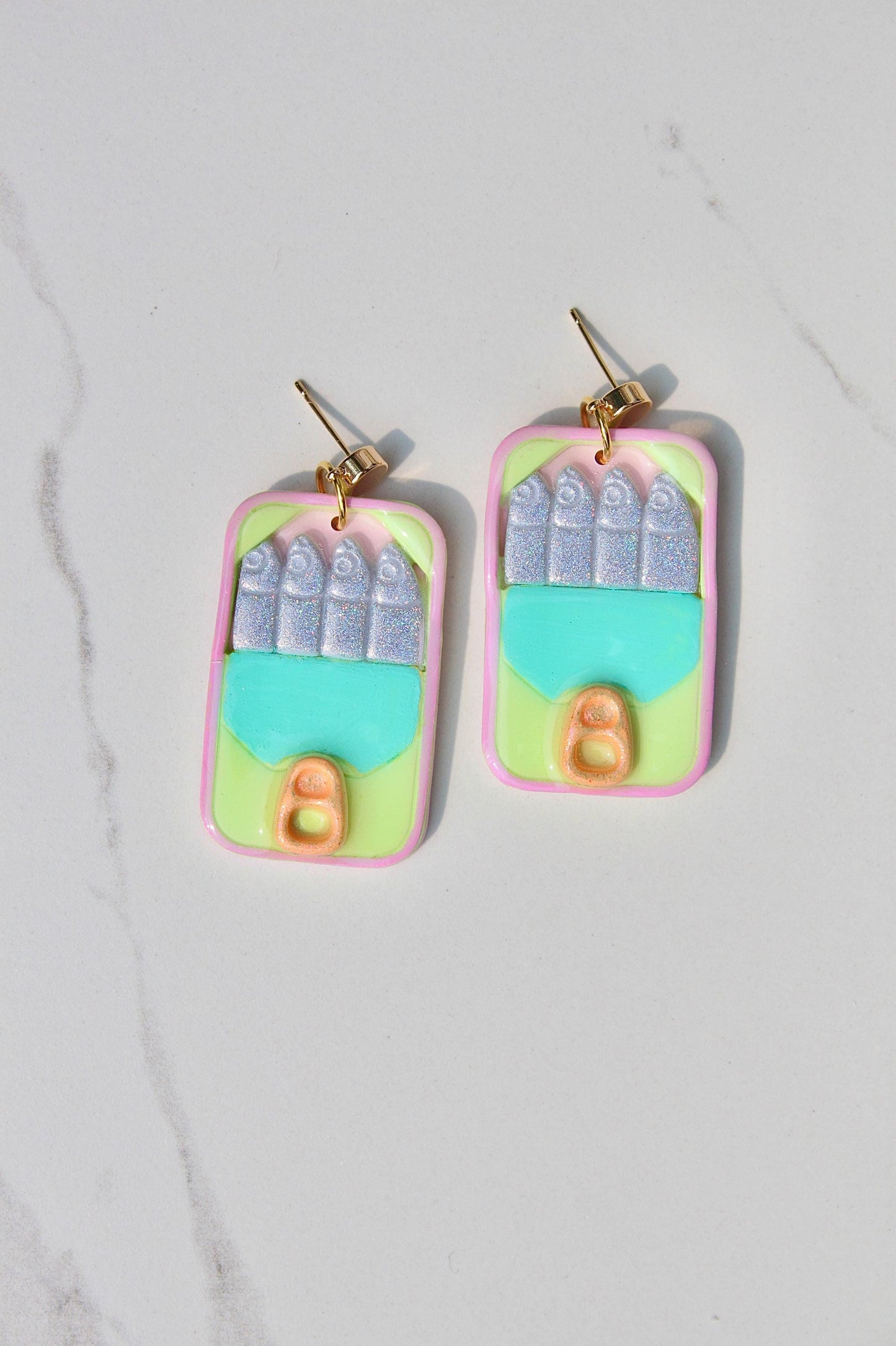 Sardine Earrings | Fish Earrings | Beach Earrings | Summer Earrings | Clay Earrings | Gift for Her | Birthday Gift | Gift for Friend