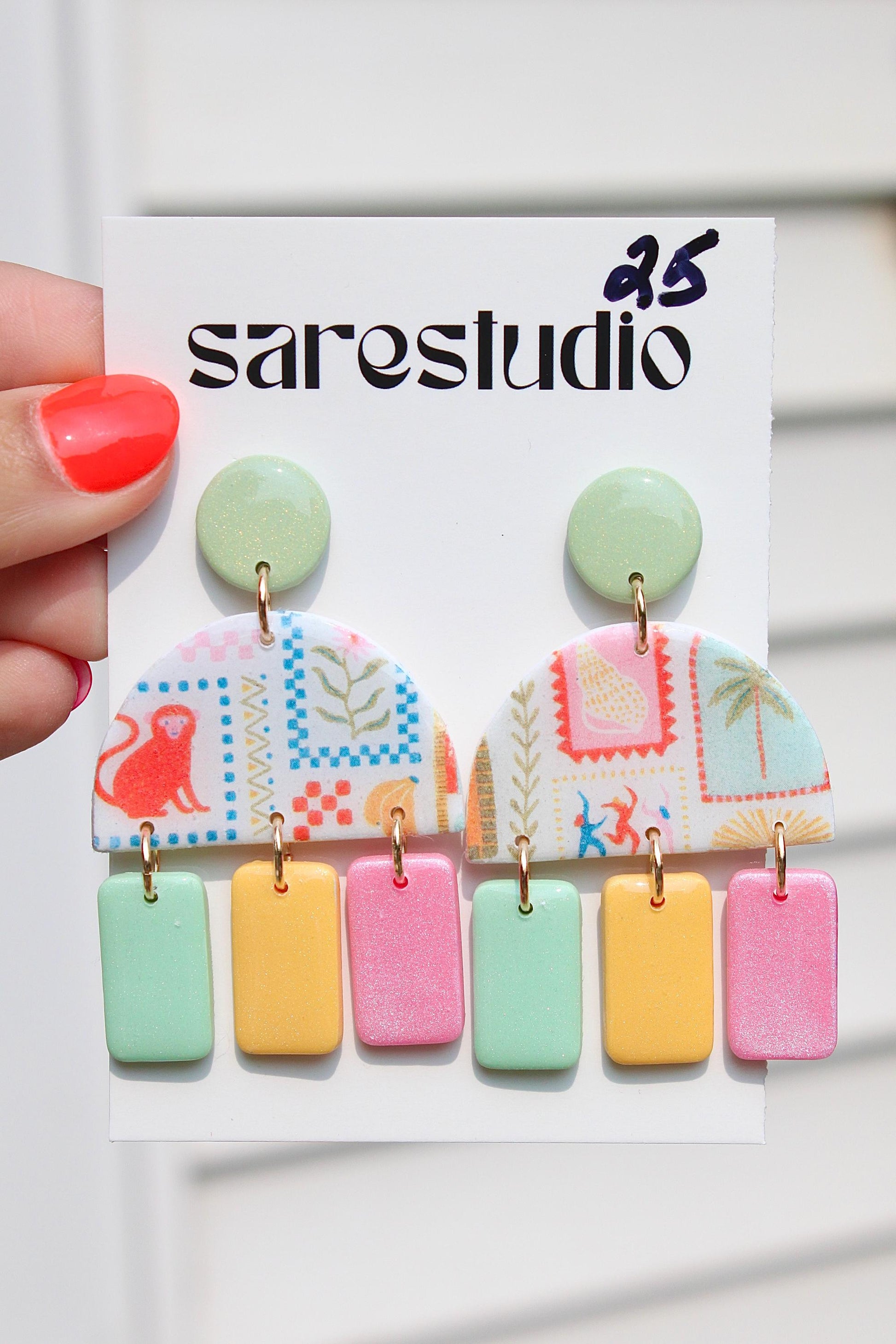 Clay Earrings | Summer Earrings | Beach Earrings | Vacation Earrings | Birthday Gift | Gift for Friend | Gift for Mom | Gift for Daughter