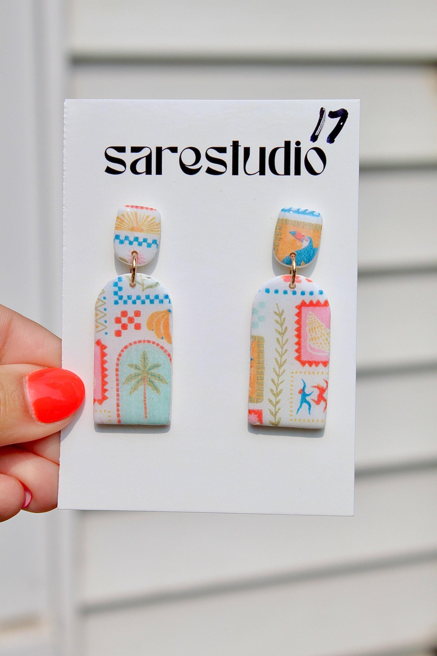 Clay Earrings | Summer Earrings | Beach Earrings | Vacation Earrings | Birthday Gift | Gift for Friend | Gift for Mom | Gift for Daughter