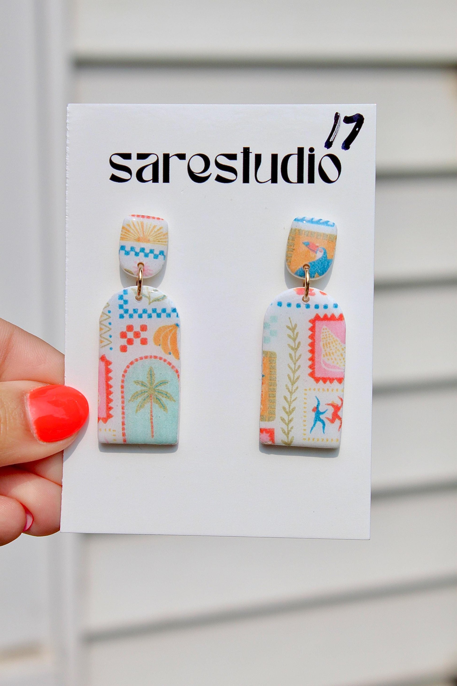 Clay Earrings | Summer Earrings | Beach Earrings | Vacation Earrings | Birthday Gift | Gift for Friend | Gift for Mom | Gift for Daughter