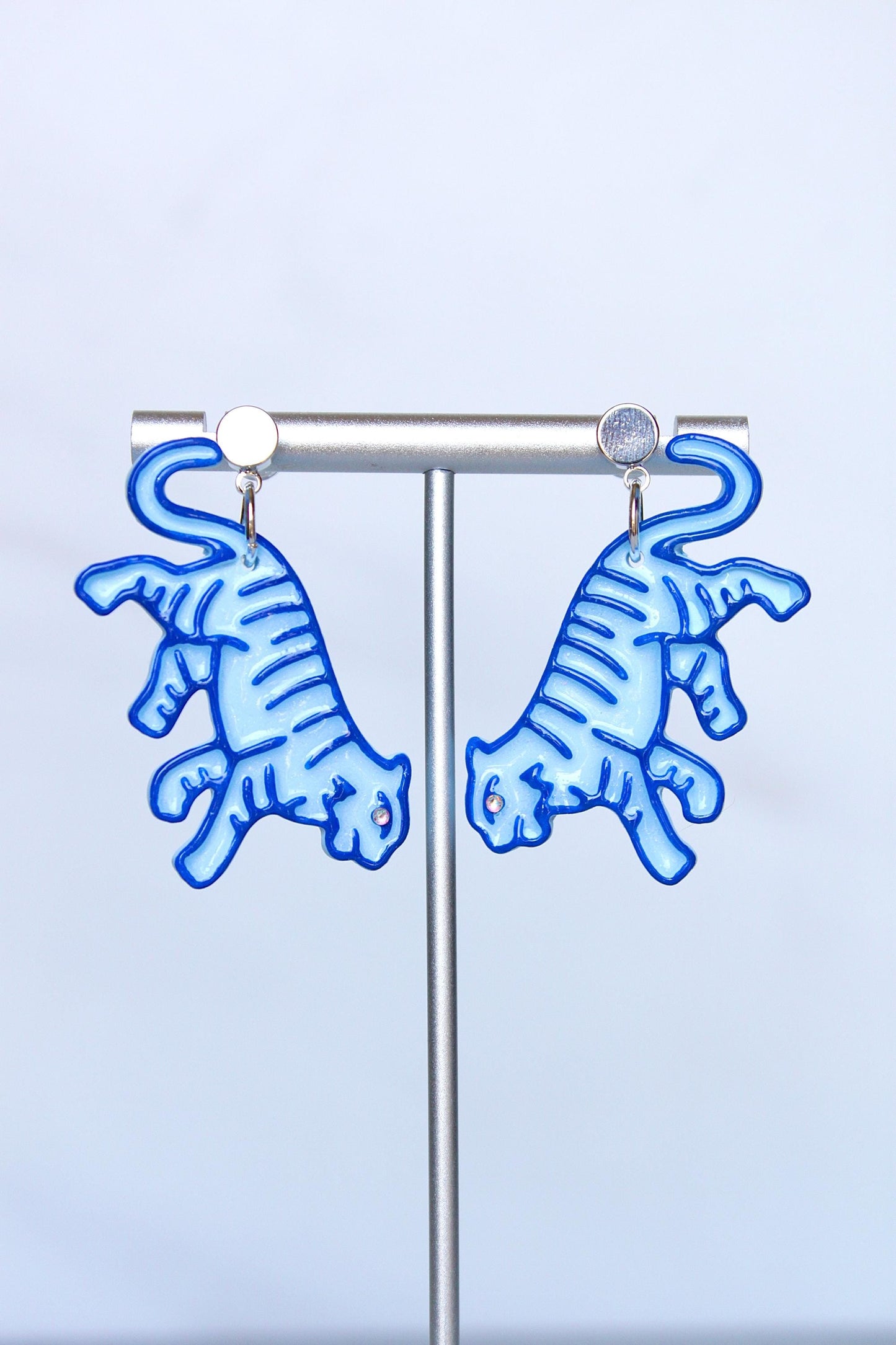 Tiger Earrings | Clay Dangles | Dang Earrings | Gift For Friend | Handmade Gift | Gifts For Her | Gift for Girlfriend | Gift for Mom