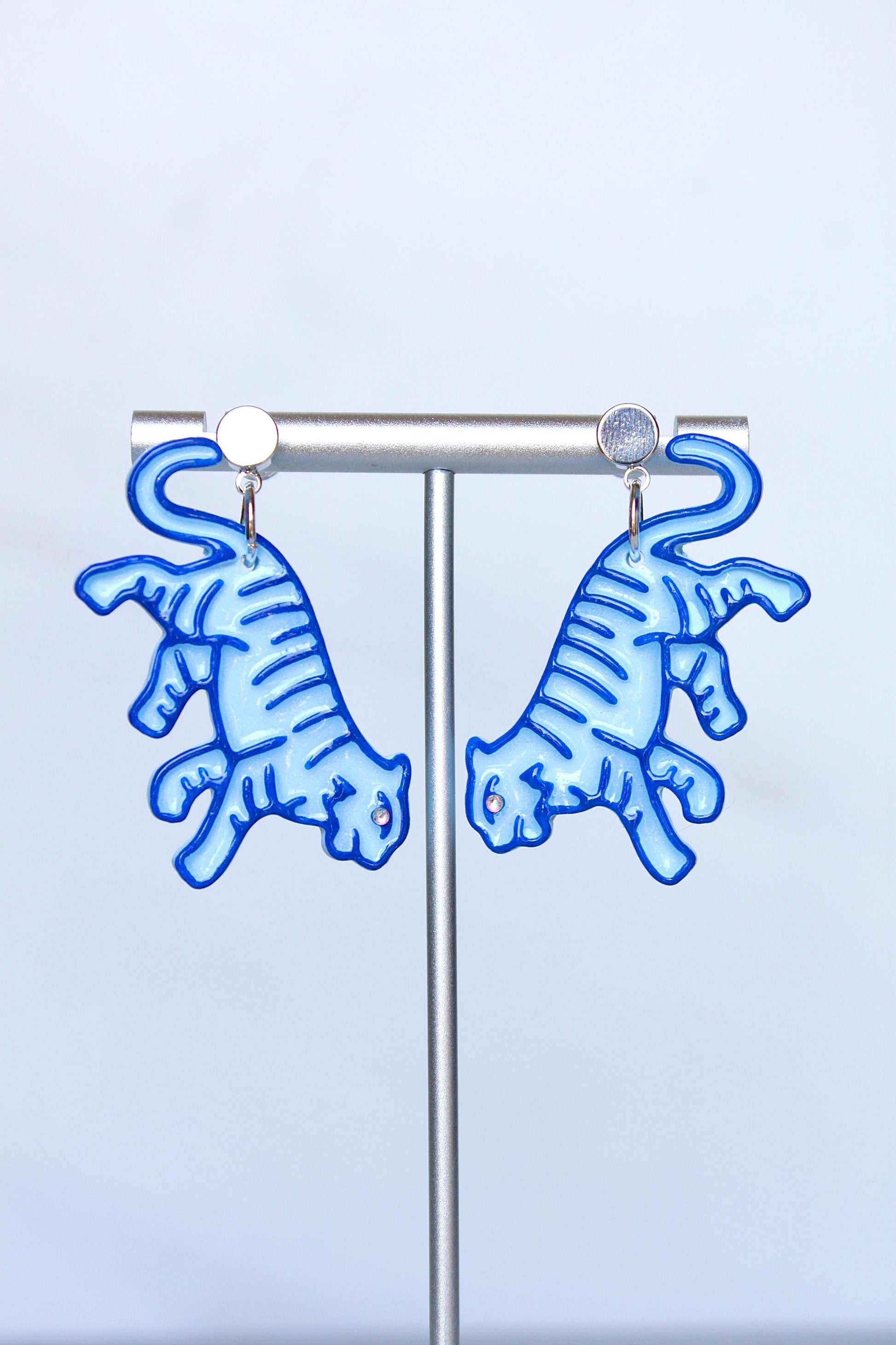 Tiger Earrings | Clay Dangles | Dang Earrings | Gift For Friend | Handmade Gift | Gifts For Her | Gift for Girlfriend | Gift for Mom