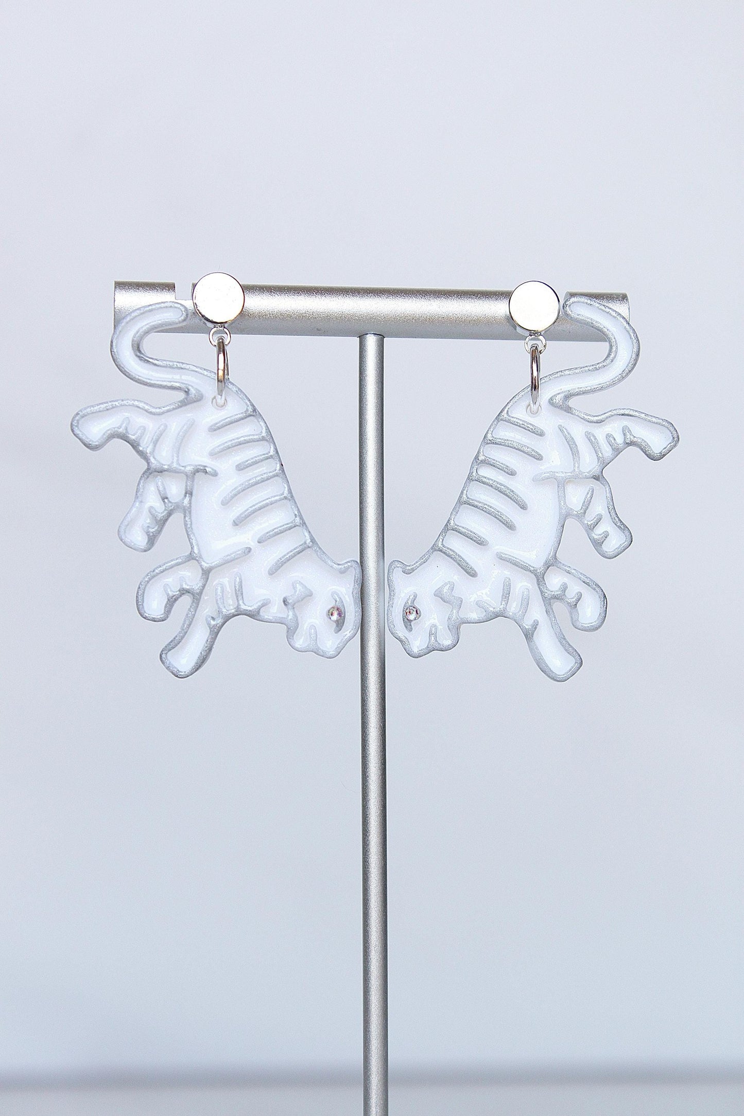 Tiger Earrings | Clay Dangles | Dang Earrings | Gift For Friend | Handmade Gift | Gifts For Her | Gift for Girlfriend | Gift for Mom