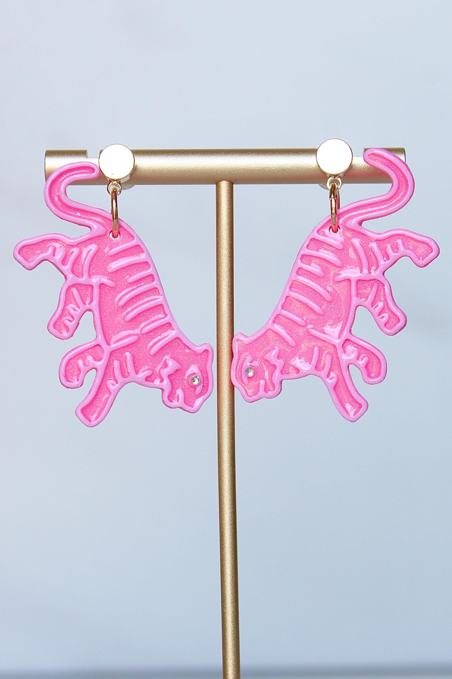 Tiger Earrings | Clay Dangles | Dang Earrings | Gift For Friend | Handmade Gift | Gifts For Her | Gift for Girlfriend | Gift for Mom