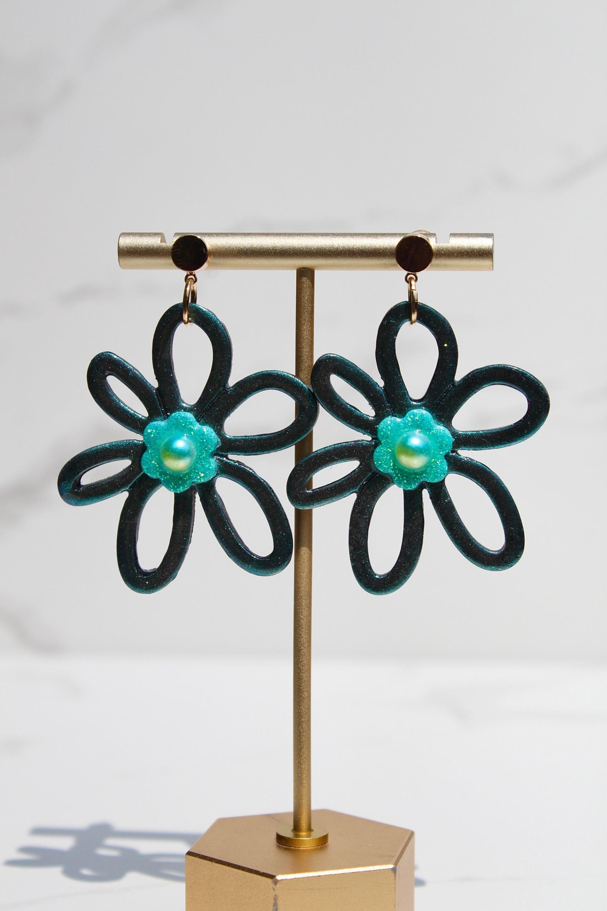 Color Pop Flower Clay Earrings – Bold & Bright Statement Dangles