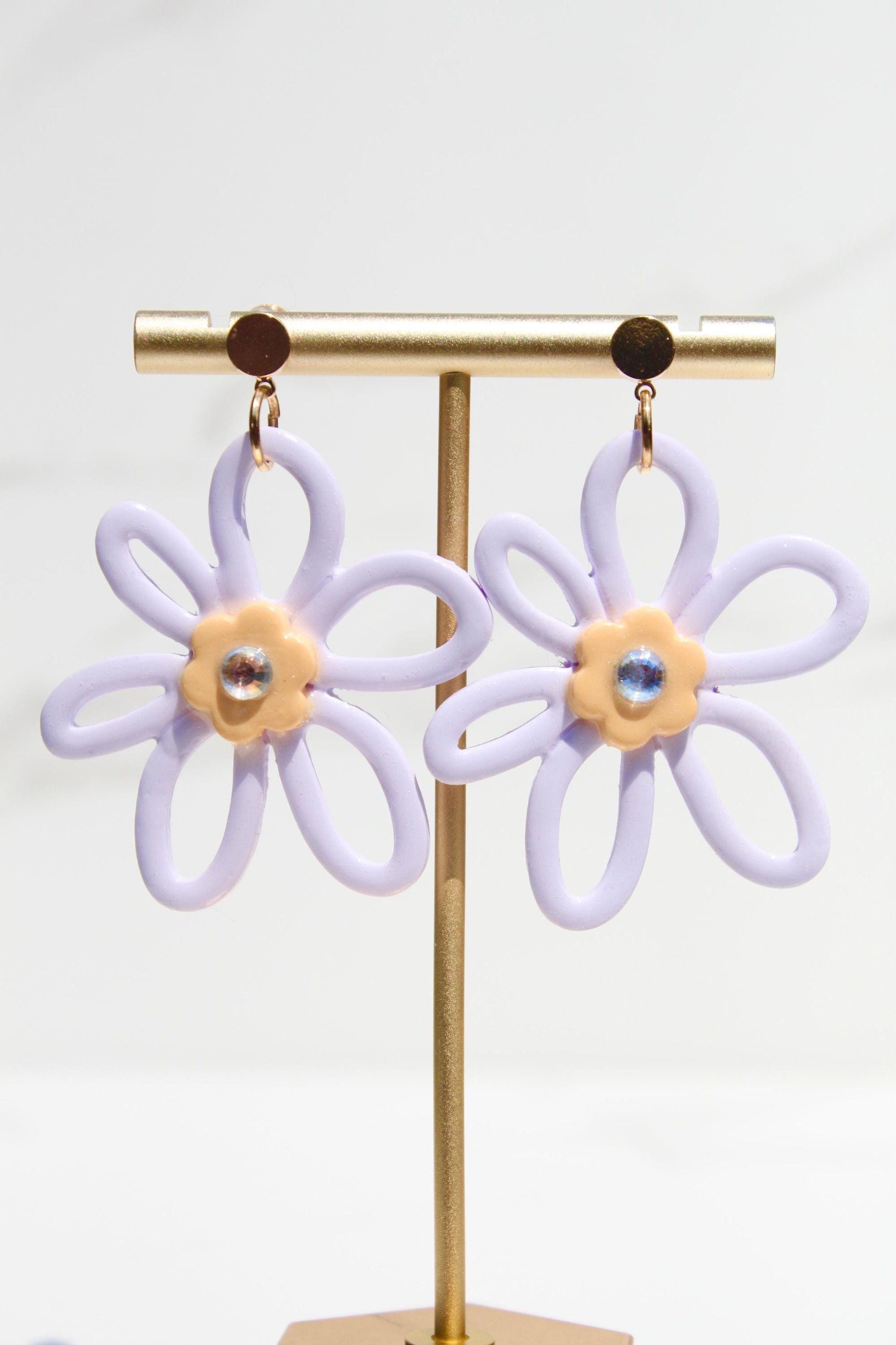 Color Pop Flower Clay Earrings – Bold & Bright Statement Dangles