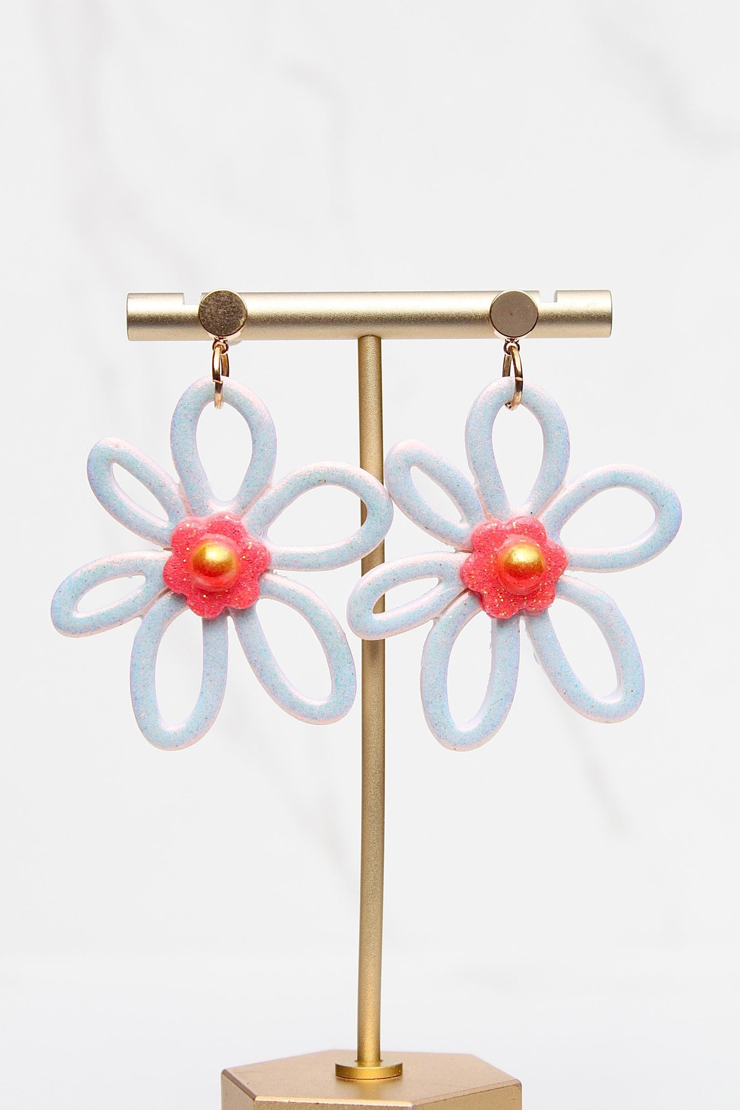 Color Pop Flower Clay Earrings – Bold & Bright Statement Dangles