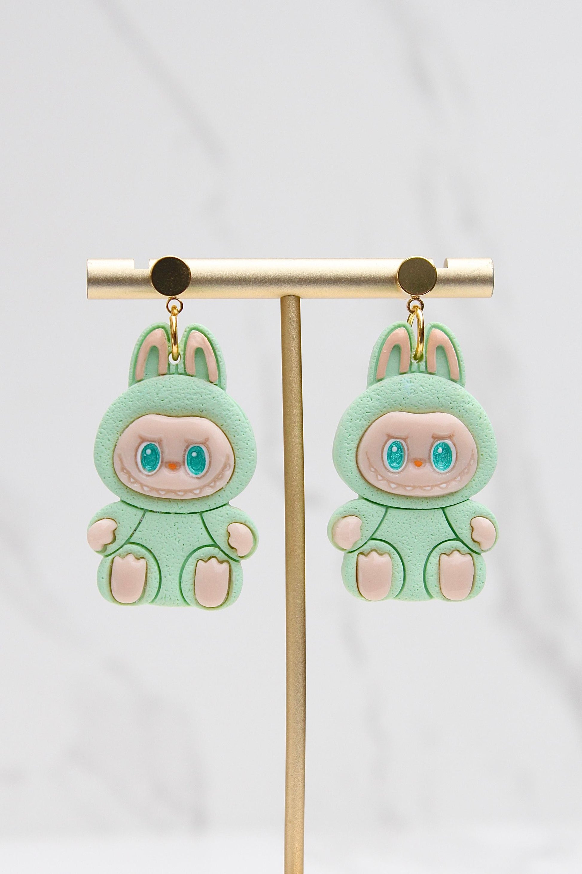 Cute Monster Clay Earrings | Cute Collectible Figurine Earrings | Handmade Polymer Clay Jewelry | Gift for Collectors & Kawaii Lovers