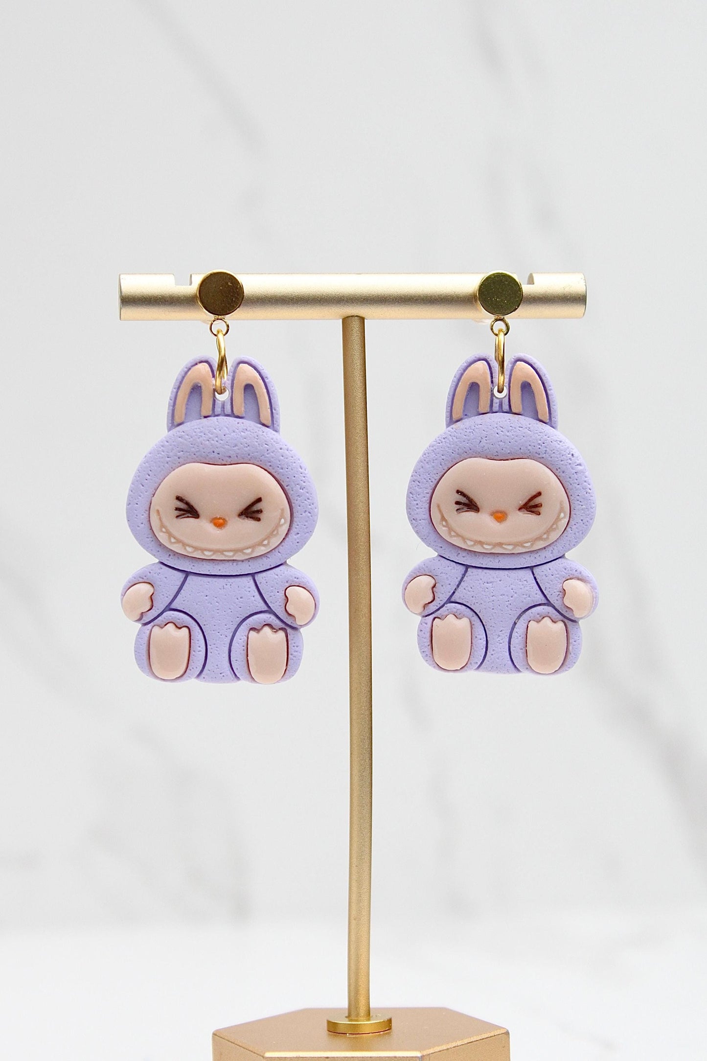 Cute Monster Clay Earrings | Cute Collectible Figurine Earrings | Handmade Polymer Clay Jewelry | Gift for Collectors & Kawaii Lovers