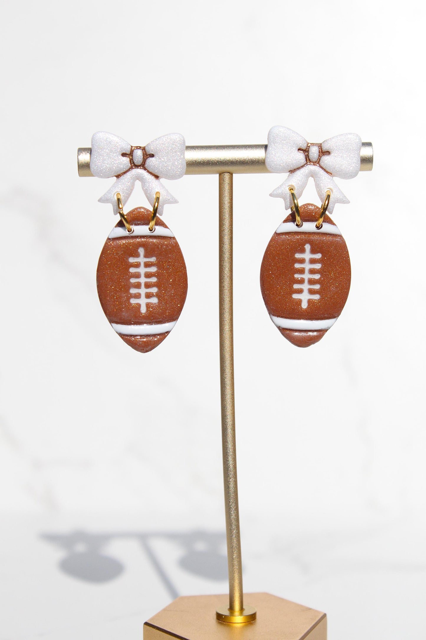 Football Earrings | Game Day Jewelry | Sports Fan Earrings | Polymer Clay Earrings | Team Spirit Accessories | Handmade Earrings