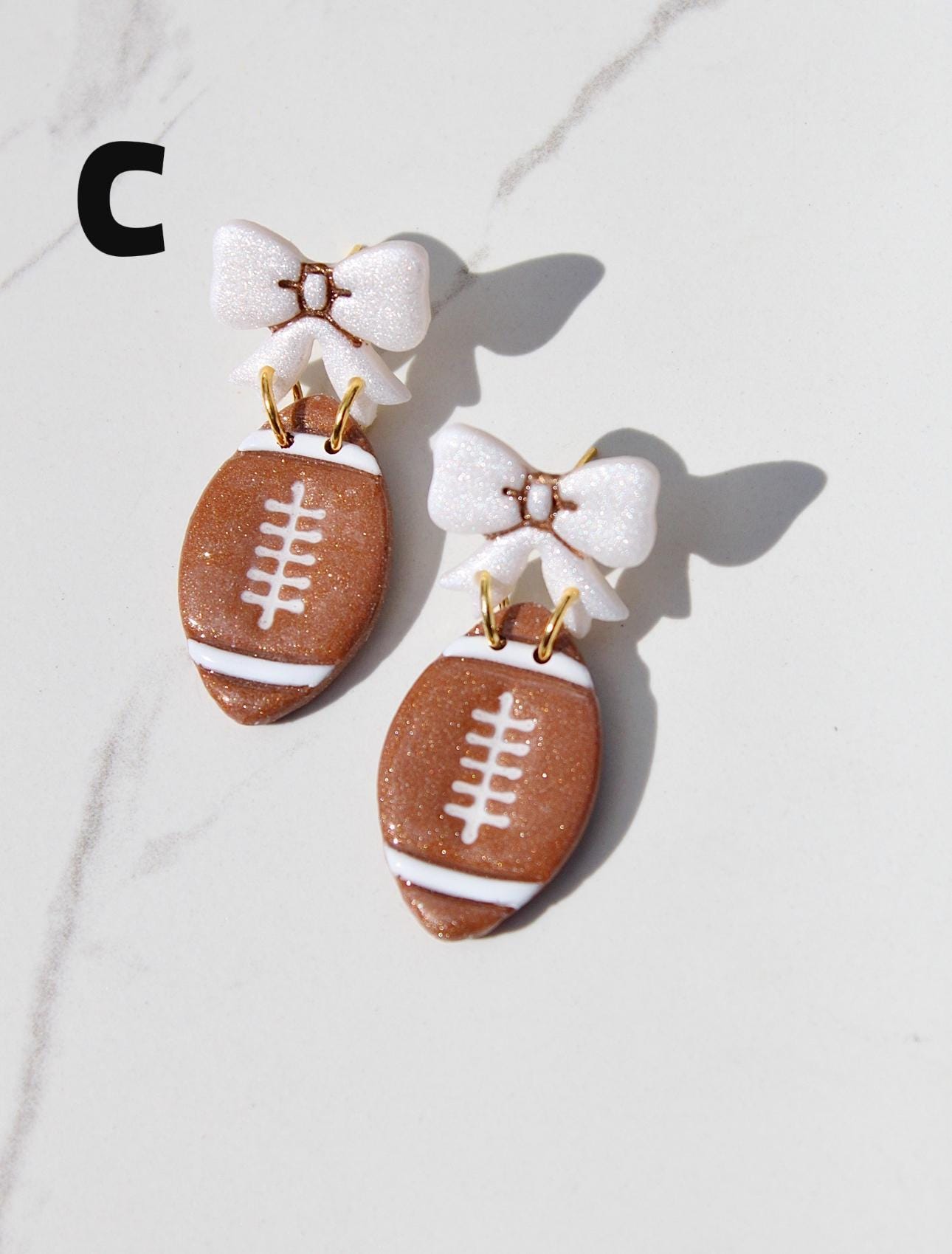 Football Earrings | Game Day Jewelry | Sports Fan Earrings | Polymer Clay Earrings | Team Spirit Accessories | Handmade Earrings