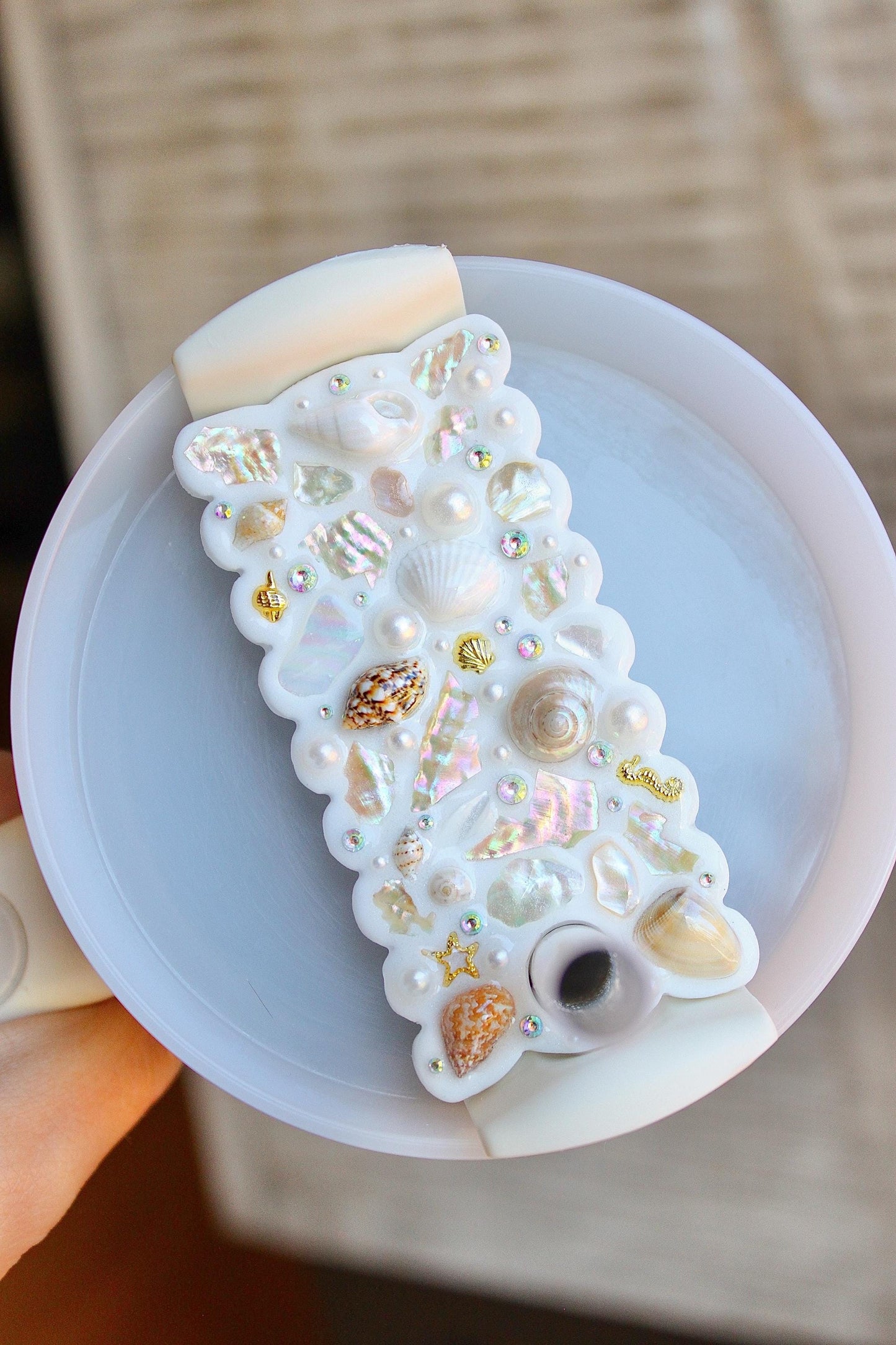 Beach Seashell Stanley Cup Topper – Ocean-Inspired Shell Lid Topper for 30/40 oz Stanley, Coastal Aesthetic Accessories, Beach Gift for Her