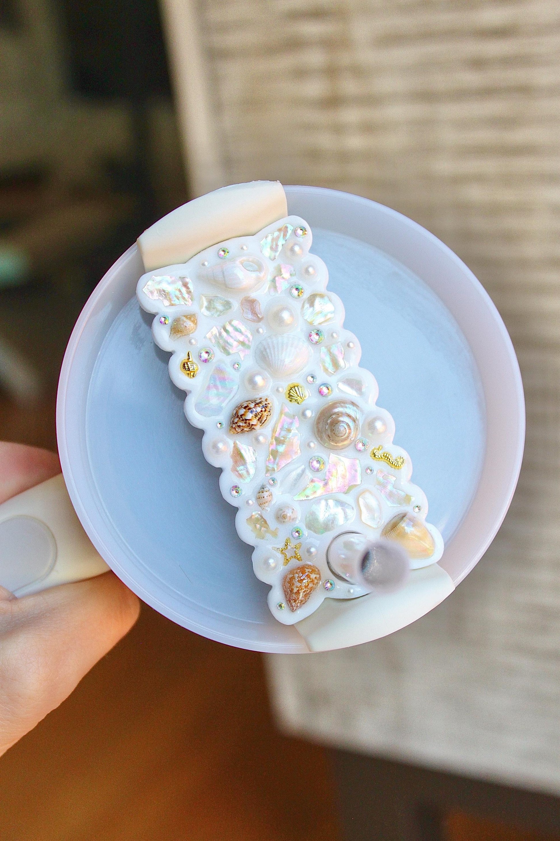 Beach Seashell Stanley Cup Topper – Ocean-Inspired Shell Lid Topper for 30/40 oz Stanley, Coastal Aesthetic Accessories, Beach Gift for Her