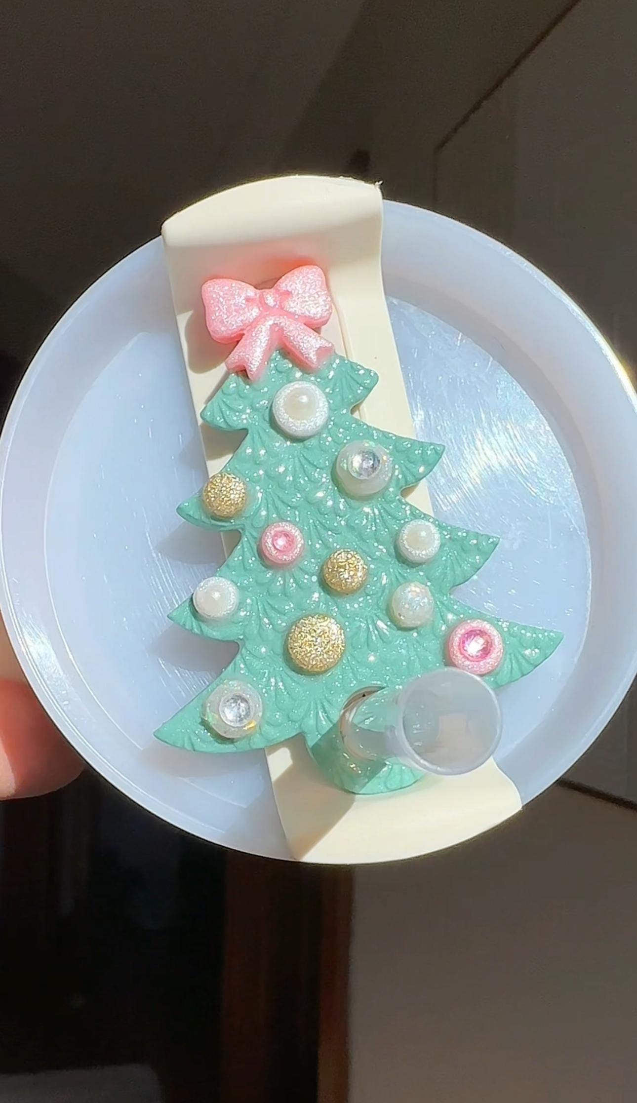 Christmas Tree Stanley Topper - Green Ornament Straw Topper 30oz 40oz Tumbler