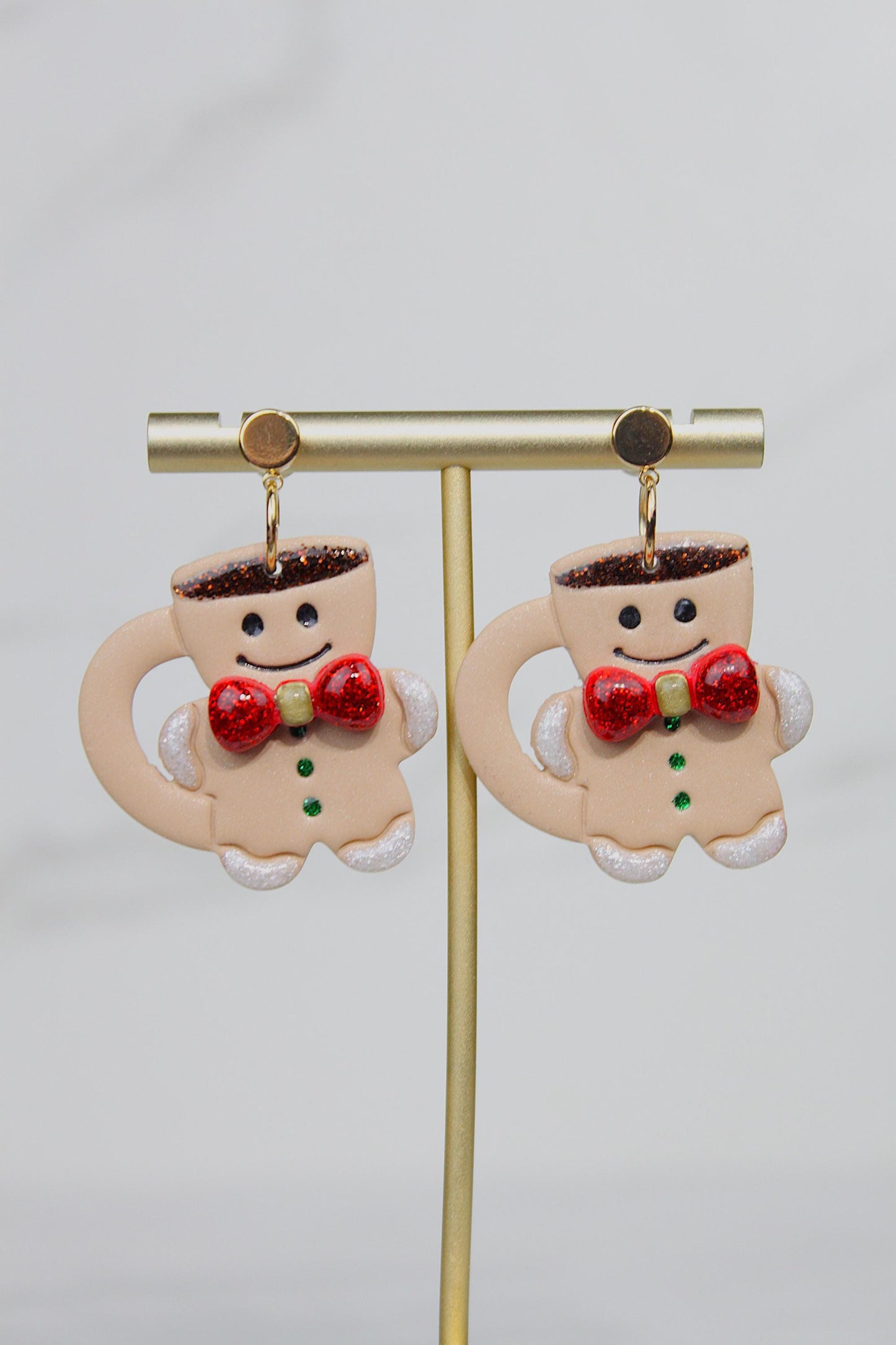 Polymer Clay Christmas Mug Earrings - Hot Cocoa Snowman Reindeer Grinch Designs