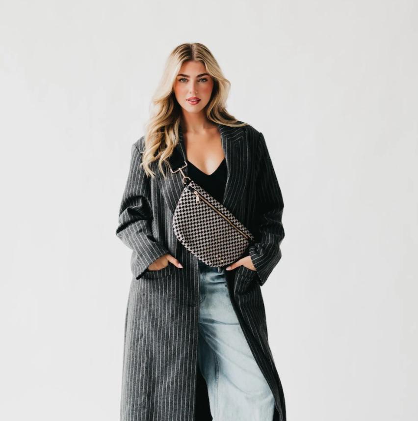 Women’s Woven Crossbody Bum Bag | Neutral Sling Bag | Trendy Everyday Fanny Pack