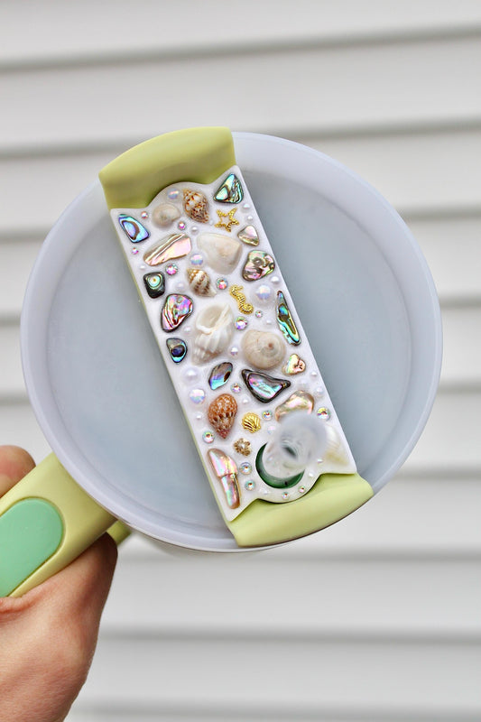 Seashell and Pearl Stanley Topper Ocean Mosaic Accessory for 30oz or 40oz Tumbler Lids