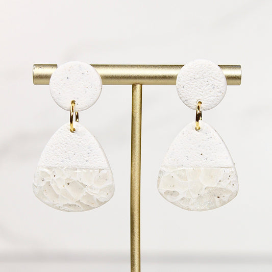 Sorbet Marble Pearl Statement Earrings | Handmade Polymer Clay Earrings