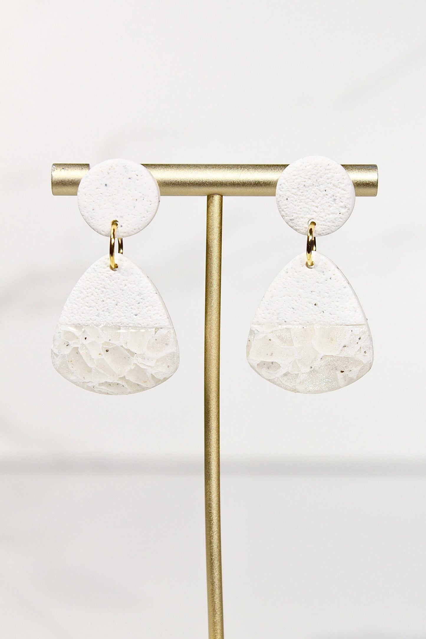 Sorbet Marble Pearl Statement Earrings | Handmade Polymer Clay Earrings