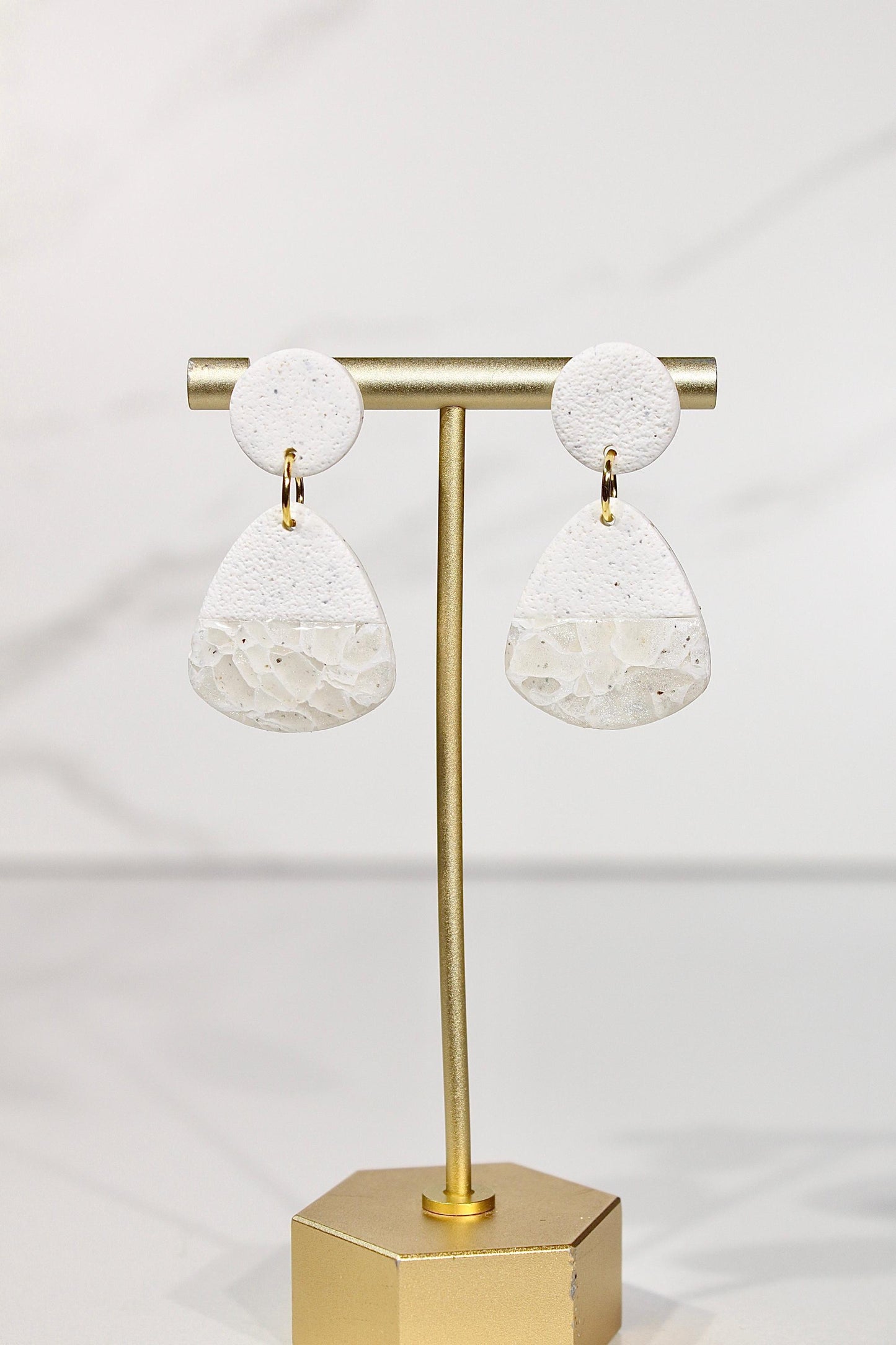 Sorbet Marble Pearl Statement Earrings | Handmade Polymer Clay Earrings