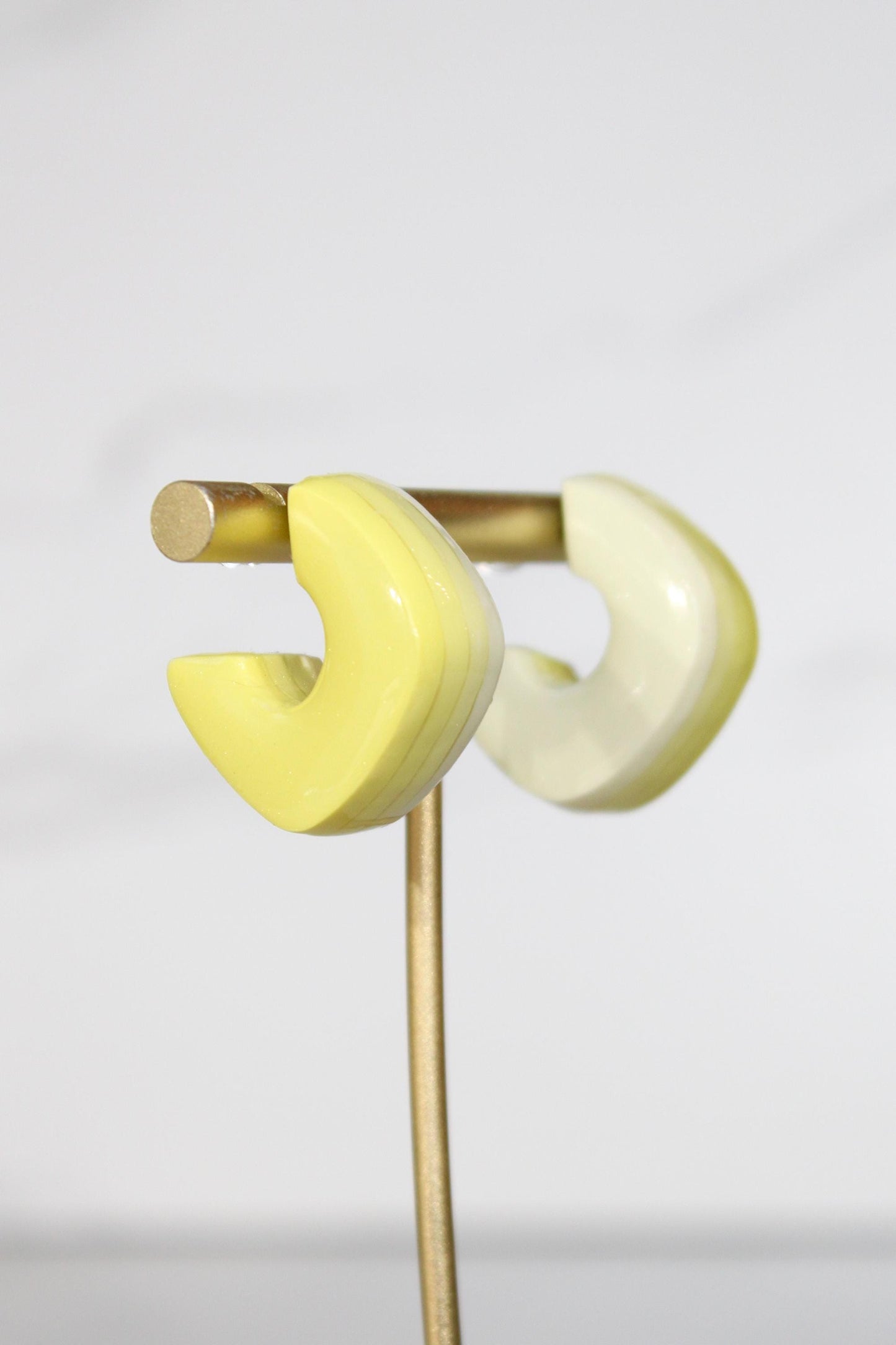 Handmade Polymer Clay Hoop Earrings | Lightweight Statement Jewelry (1" Length)
