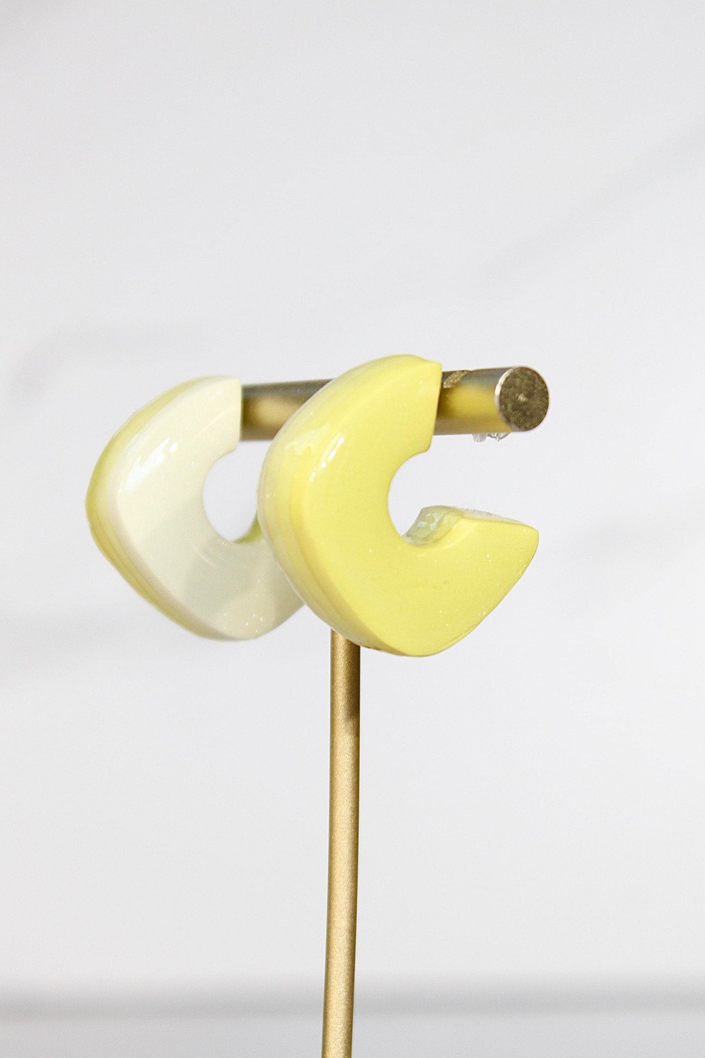 Handmade Polymer Clay Hoop Earrings | Lightweight Statement Jewelry (1" Length)