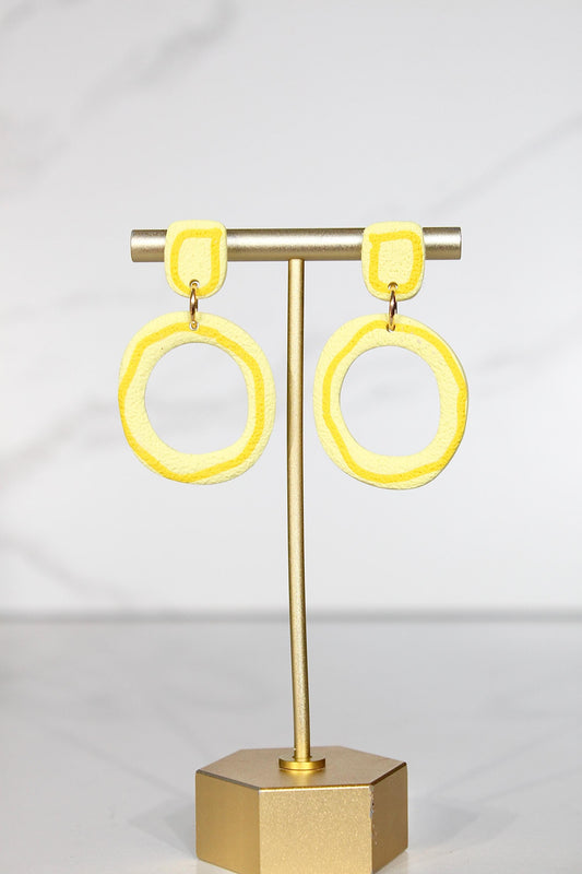 Handmade Polymer Clay Dangle Earrings – Geometric Modern Statement Accessory