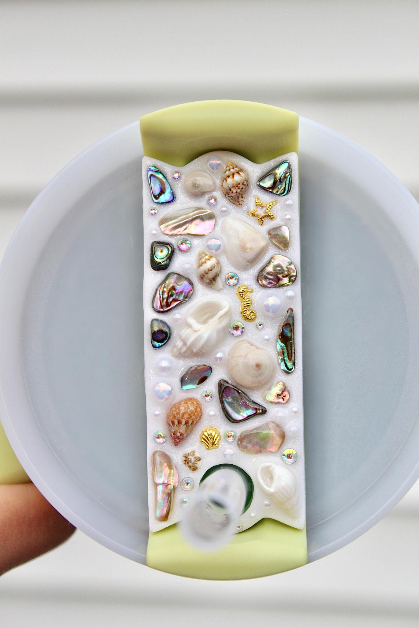 Seashell and Pearl Stanley Topper Ocean Mosaic Accessory for 30oz or 40oz Tumbler Lids