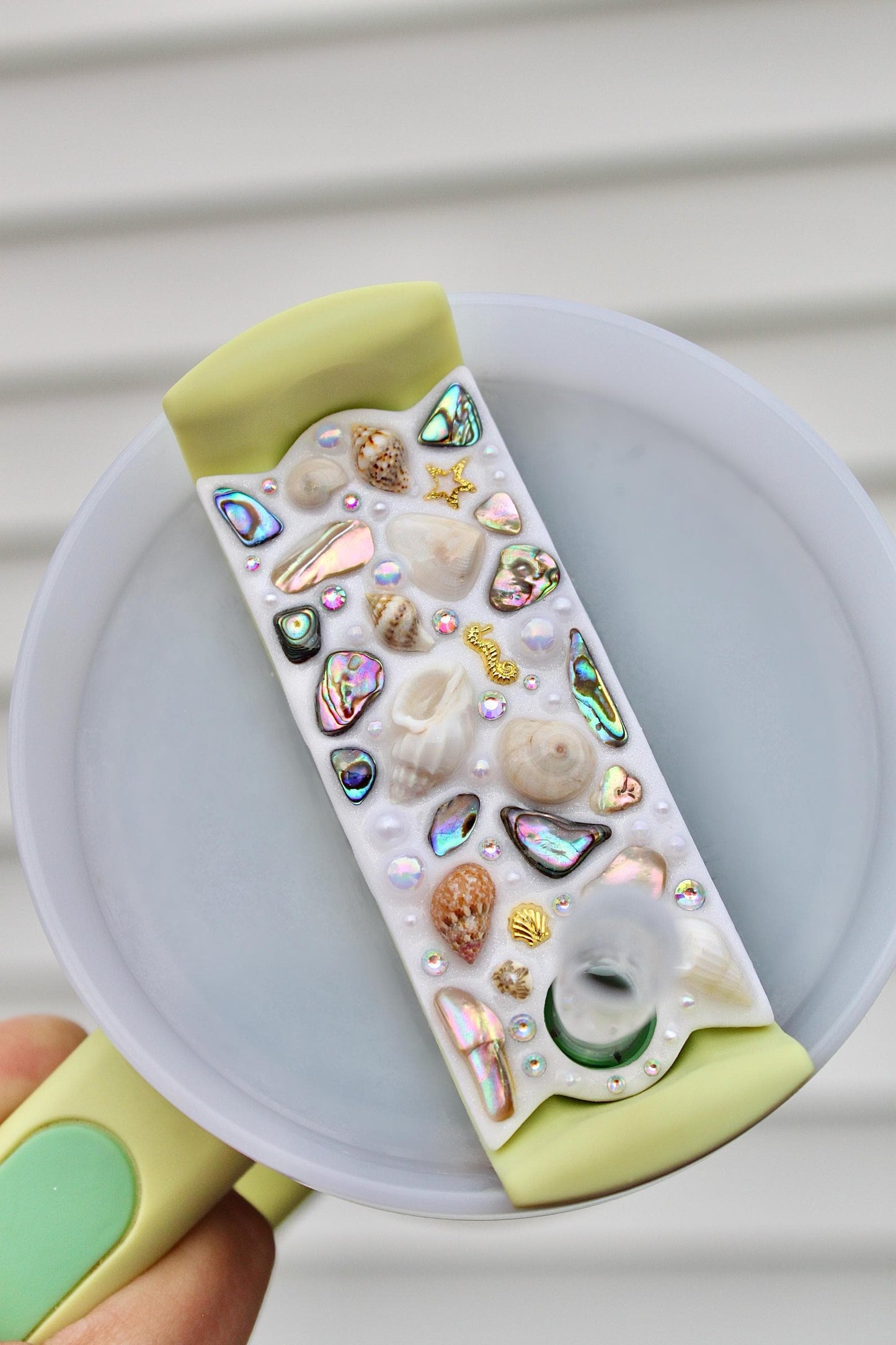 Seashell and Pearl Stanley Topper Ocean Mosaic Accessory for 30oz or 40oz Tumbler Lids
