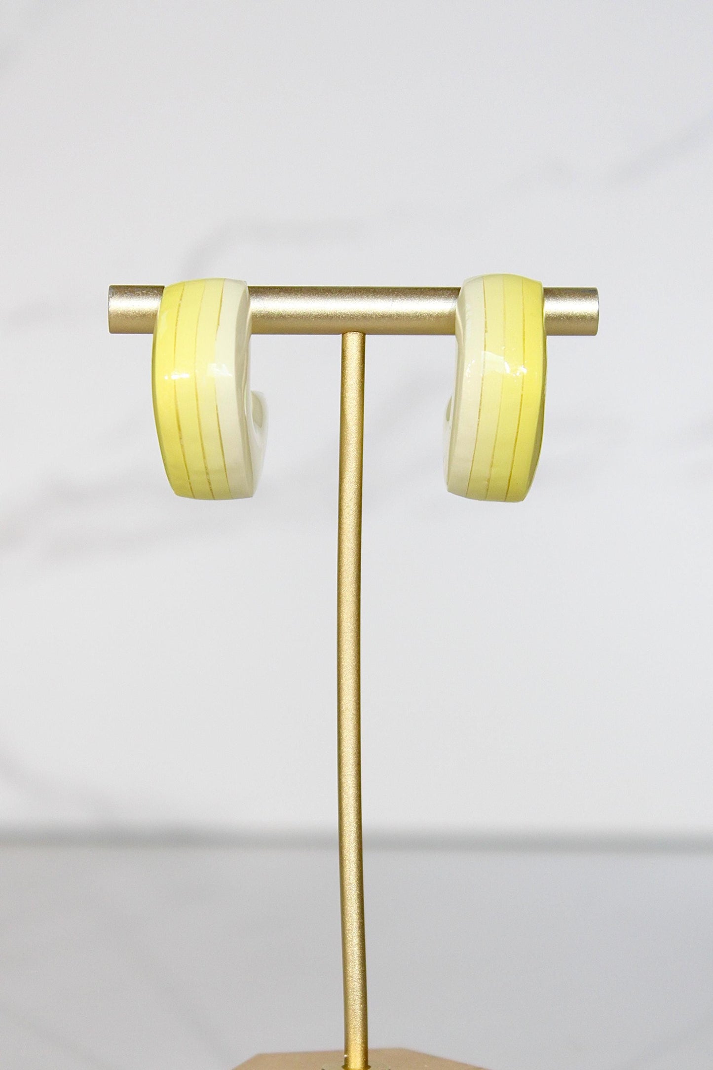 Handmade Polymer Clay Hoop Earrings | Lightweight Statement Jewelry (1" Length)