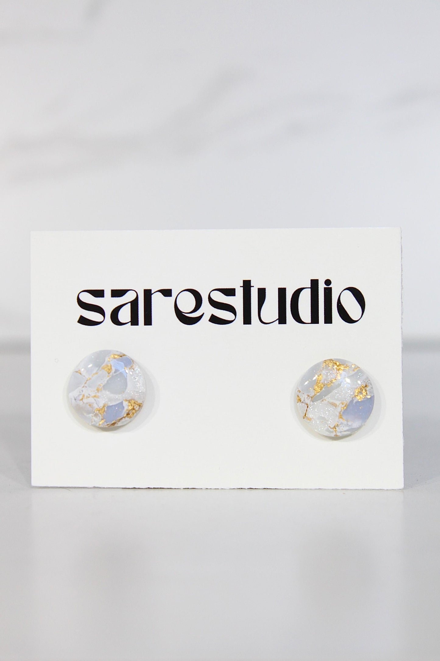 Confetti Marble Clay Stud Earrings – Lightweight Dainty Jewelry, Everyday Fun