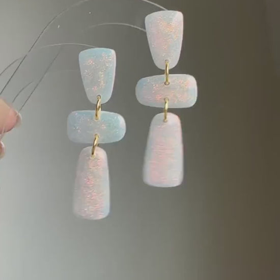 Iridescent Clay Earrings | Polymer Clay earrings | Iridescent Earrings | Clay Earrings