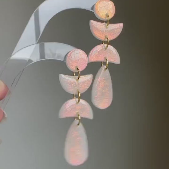 Iridescent Clay Earrings | Polymer Clay earrings | Iridescent Earrings | Clay Earrings | Celestial Clay earrings